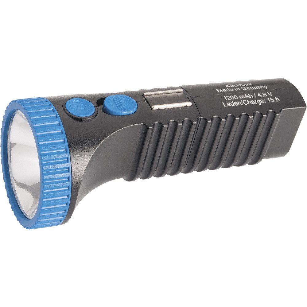 AccuLux Taschenlampe AccuLux PowerLux LED Taschenlampe akkubetrieben 200 lm 6 h 215 g