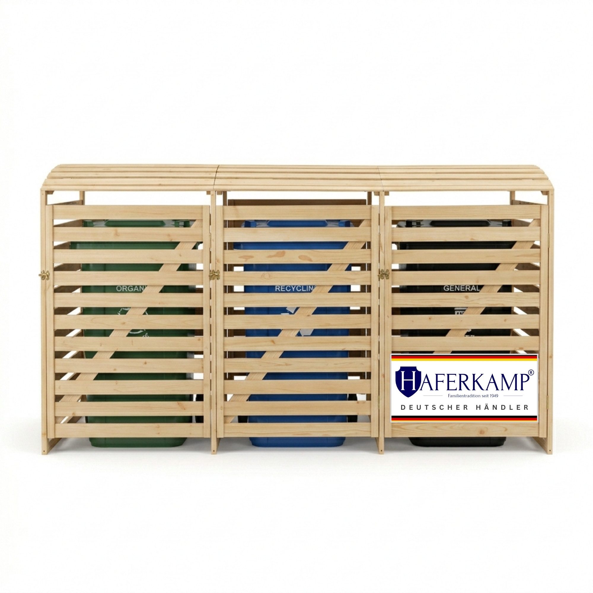 PROREGAL® Mülltonnenbox Mülltonnenbox 3er ARKADE