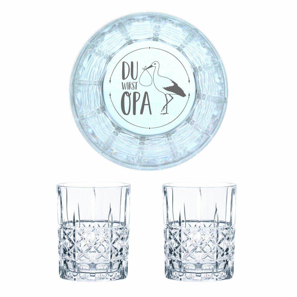 Nachtmann Whiskyglas Du Wirst Opa 2er Set, 2-tlg., Kristallglas, lasergraviert