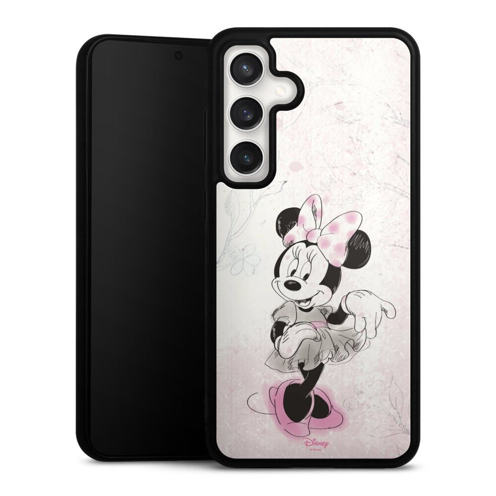DeinDesign Handyhülle Minnie Mouse Disney Vintage Minnie Watercolor, Samsung Galaxy S24 FE 5G Gallery Case Glas Hülle