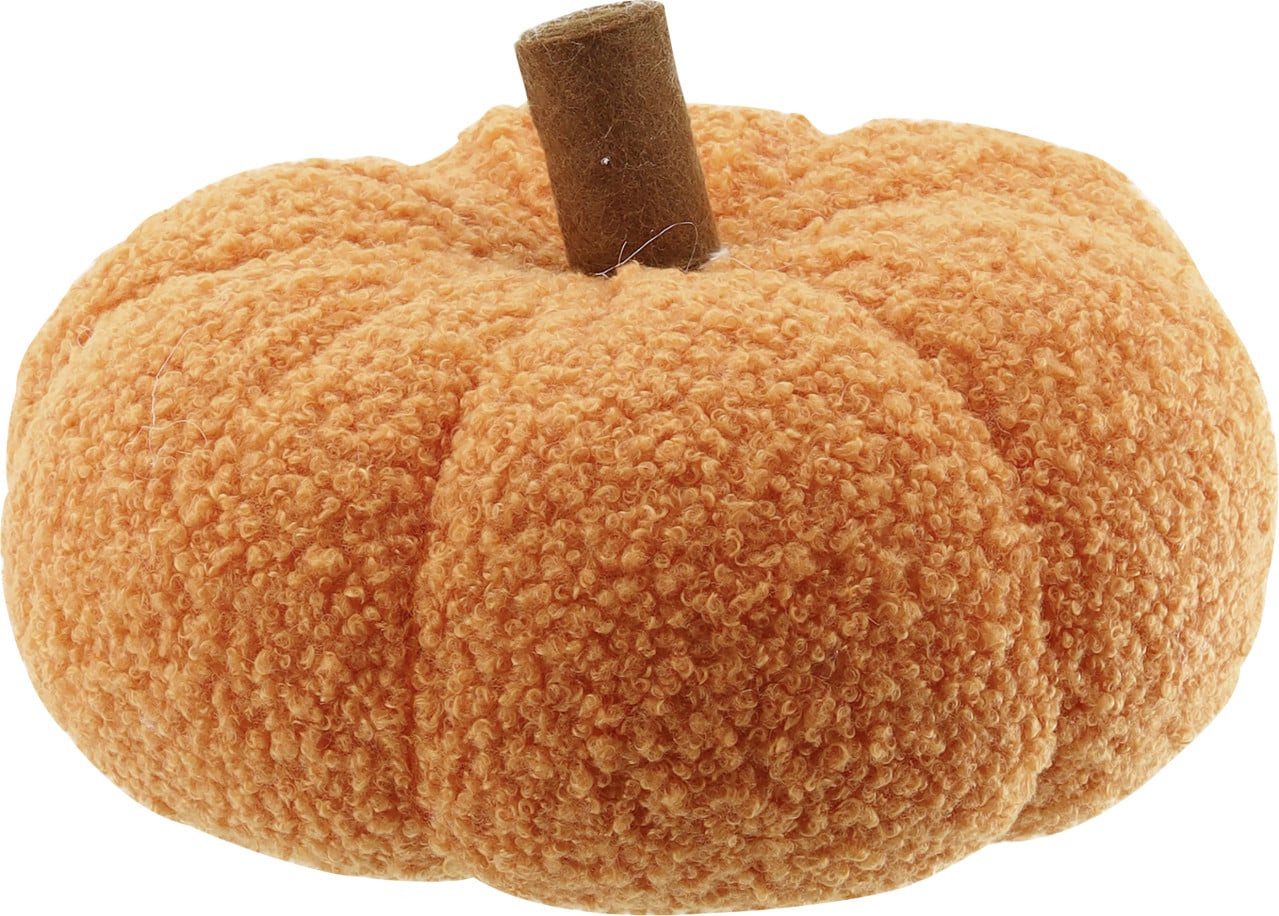 Rodermund Bastelmoos Herbstdeko Kürbis Plüsch 18 cm orange-braun