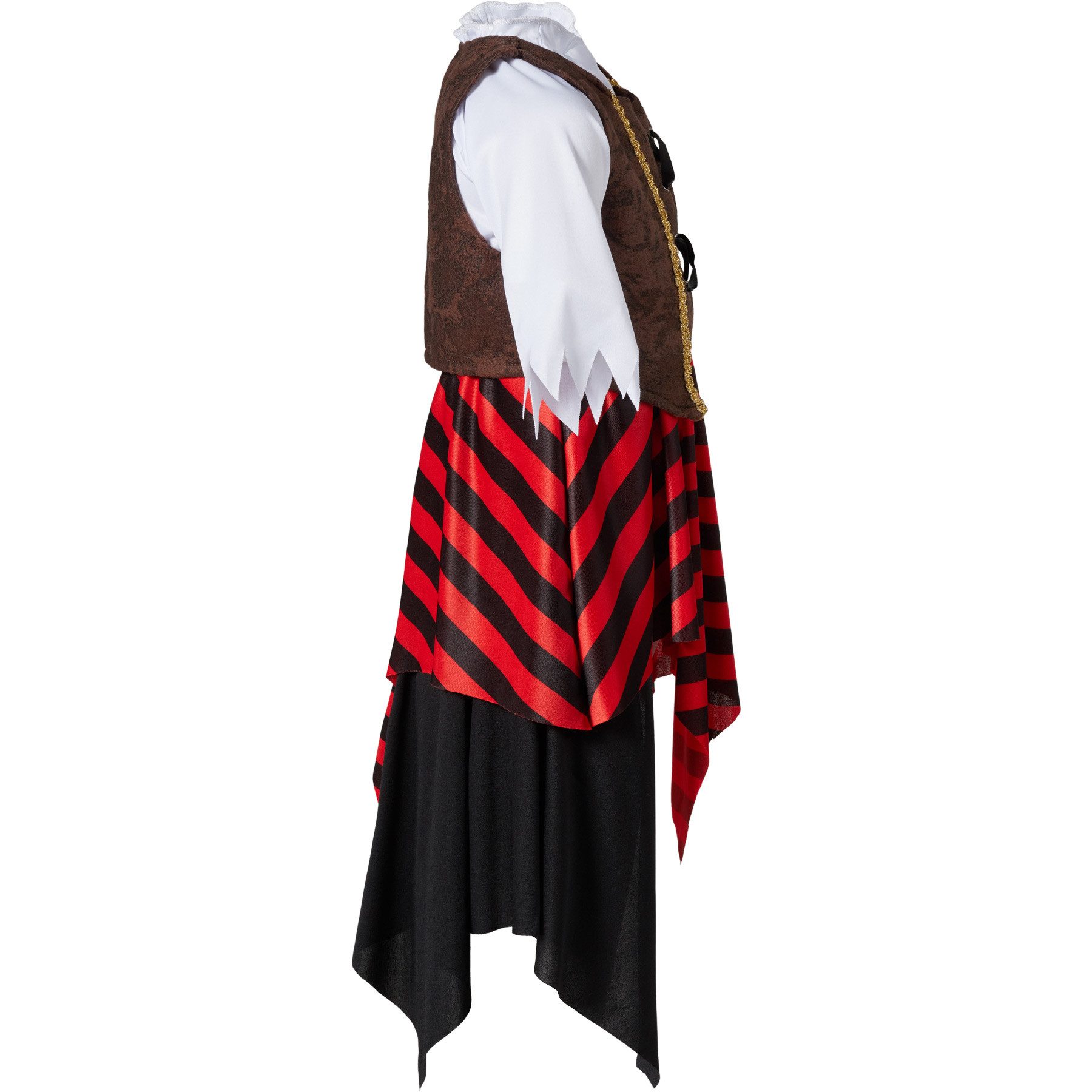 dressforfun Piraten-Kostüm Mädchenkostüm, Detailreich gestaltetes Kleid mit Korsett.