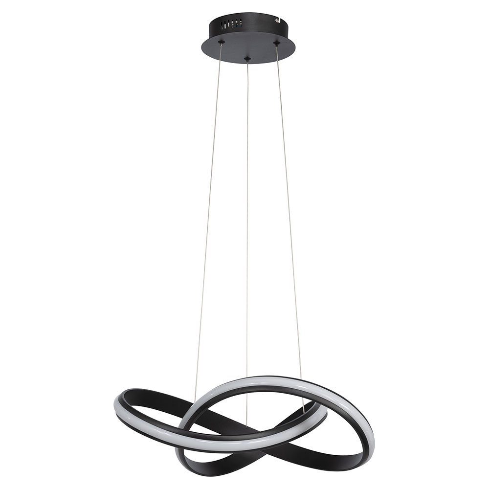 Pendellampe Pendelleuchte, etc-shop inklusive, schwarz Pendelleuchte Warmweiß, LED Leuchtmittel Pendelleuchte ring LED