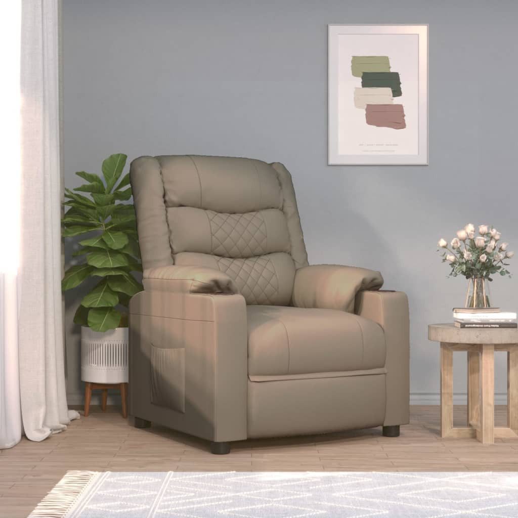 Relaxsessel Cappuccino-Braun 78,5 x 95,5 x 100 cm mit Kunstleder