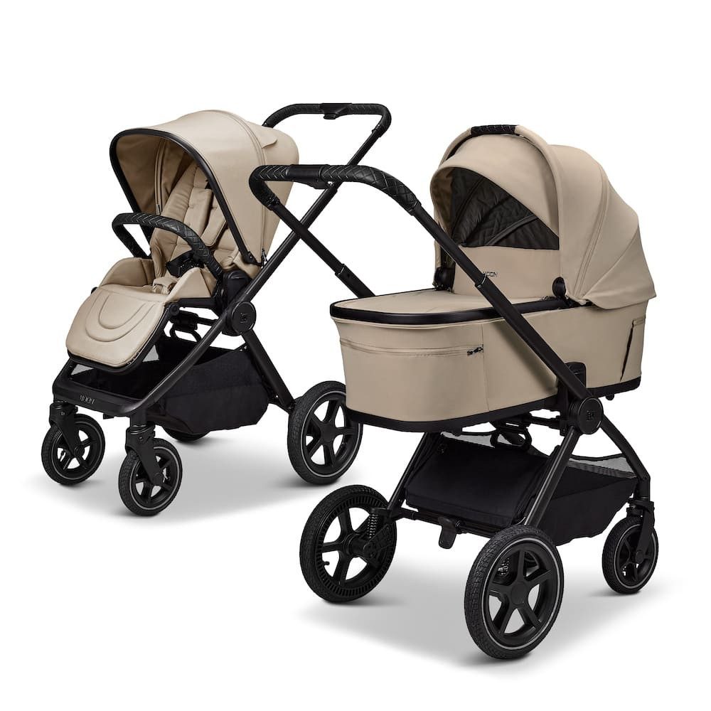 Moon Kombi-Kinderwagen Gio Fold Air Kombikinderwagen, Gestell und Babywanne mit einem Handgriff zusammenfaltbar