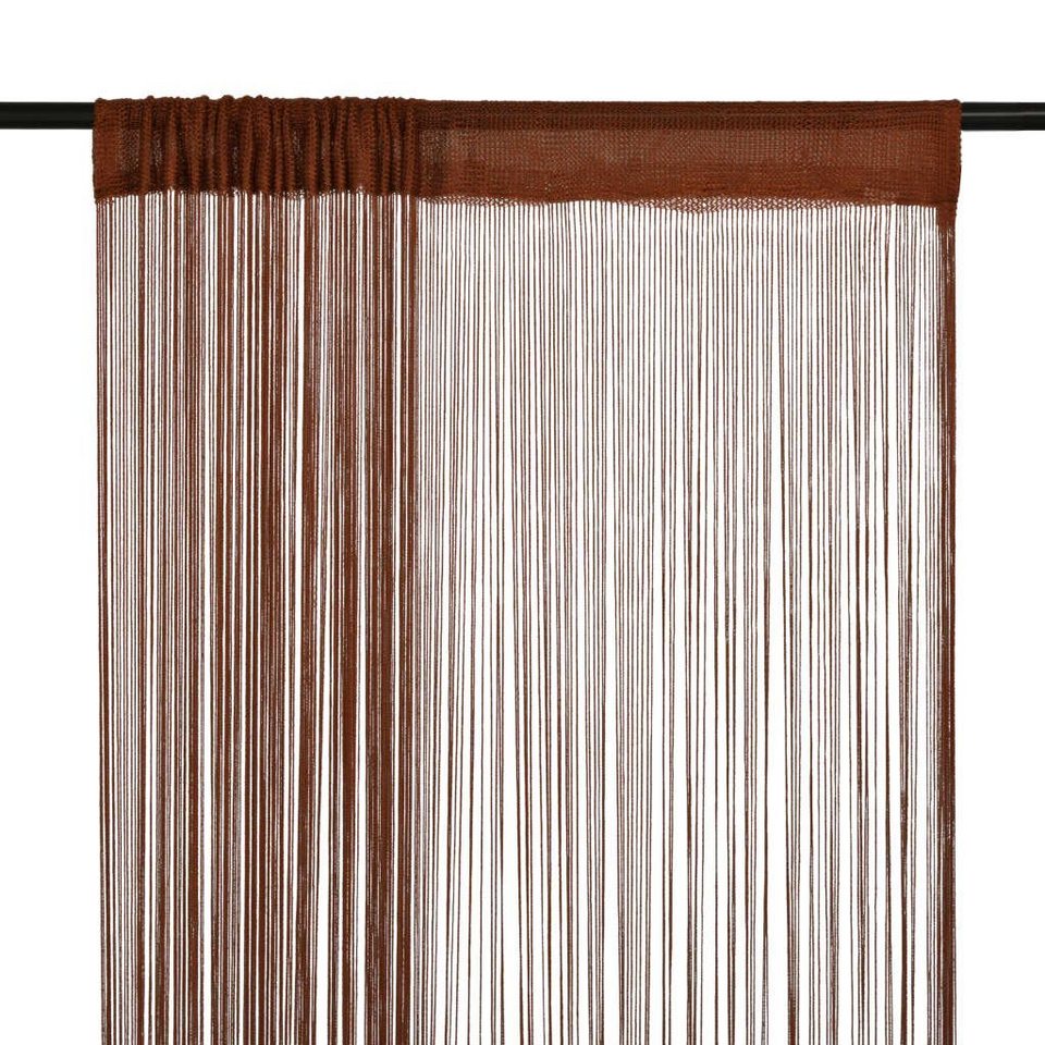Vorhang Fadenvorhänge 2 Stk. 100 x 250 cm Braun, furnicato, (2 St)
