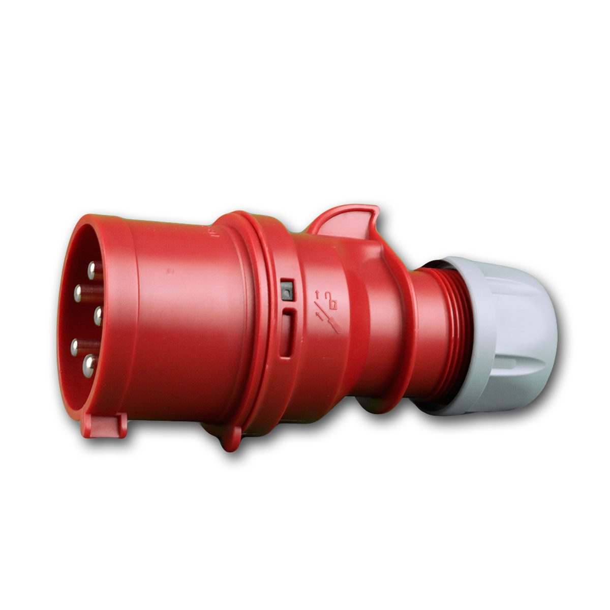 world-trading-net CEE-Stecker CEE-Stecker "Shark", 32A, rot IP44, Kraftstecker