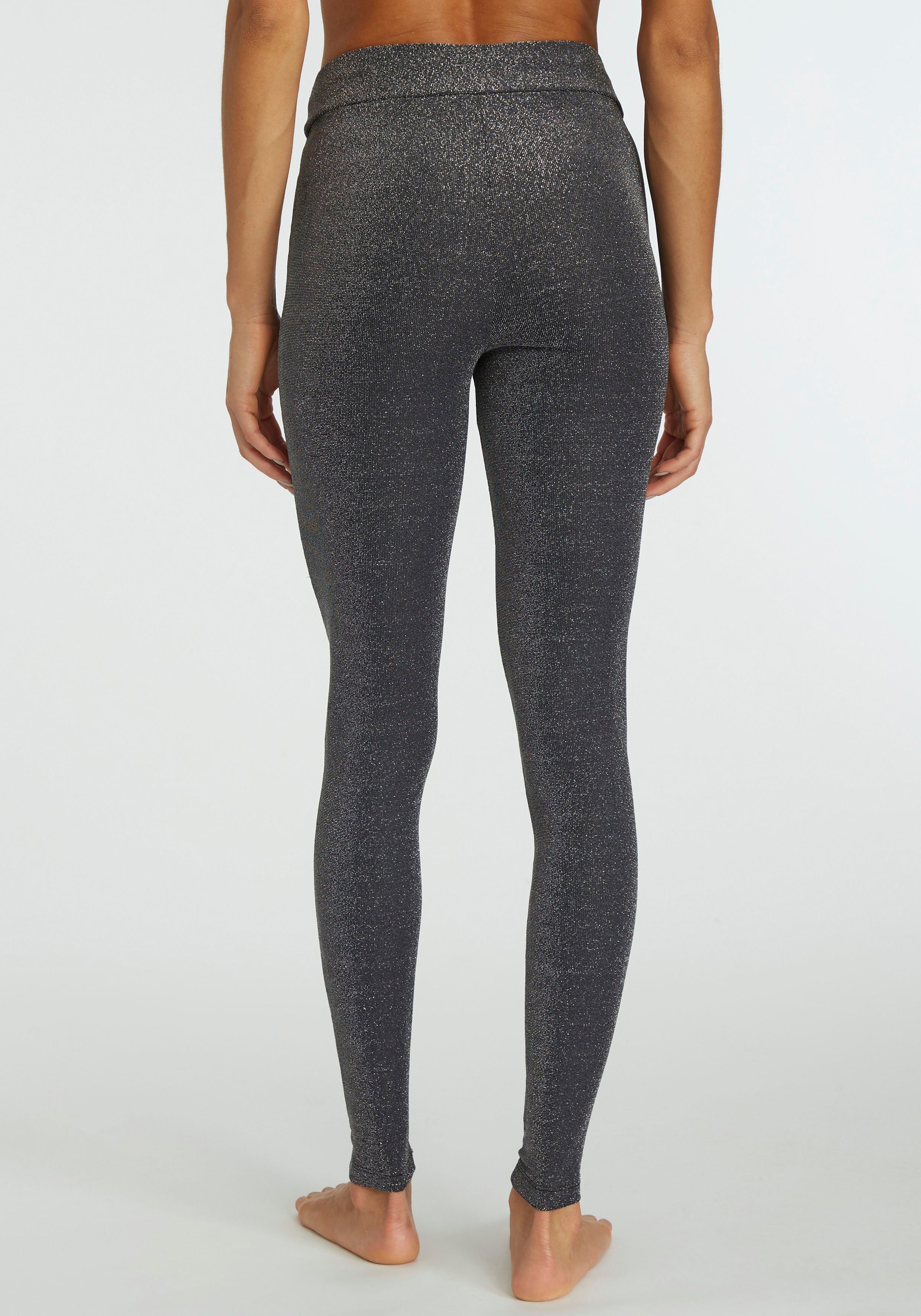 angesetztem Leggings vorne mit grau-silber Gürtel LASCANA