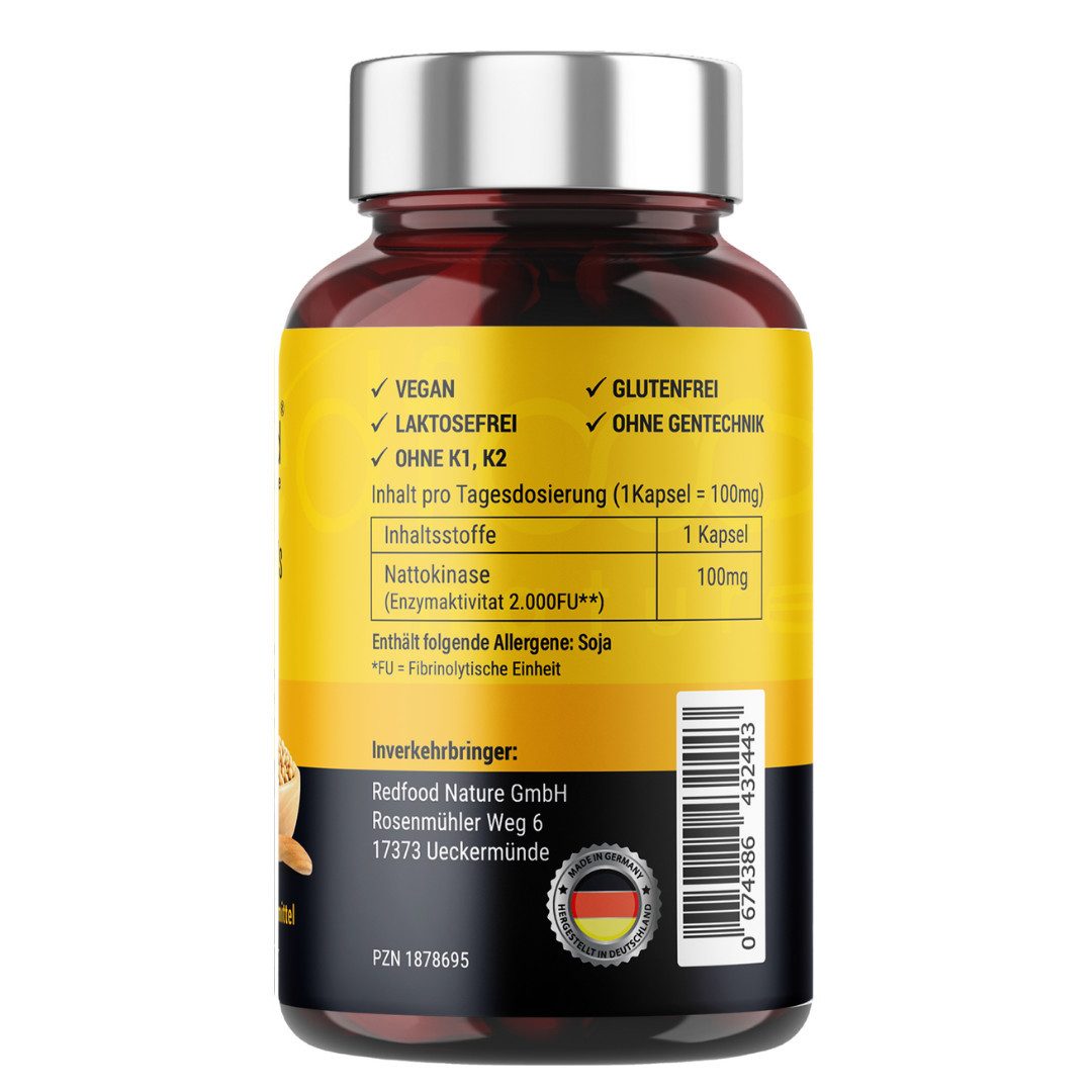 Redfood Nattokinase 100 mg & 20.000 FU/g Kapseln, 290 Kapseln Kapseln, 1 er 290,00 St., 44 g