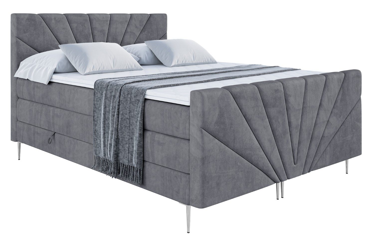 ALTDECOR Boxspringbett MILTIO-F-Z KING (Multipocket-Matratze H4, günstig online kaufen