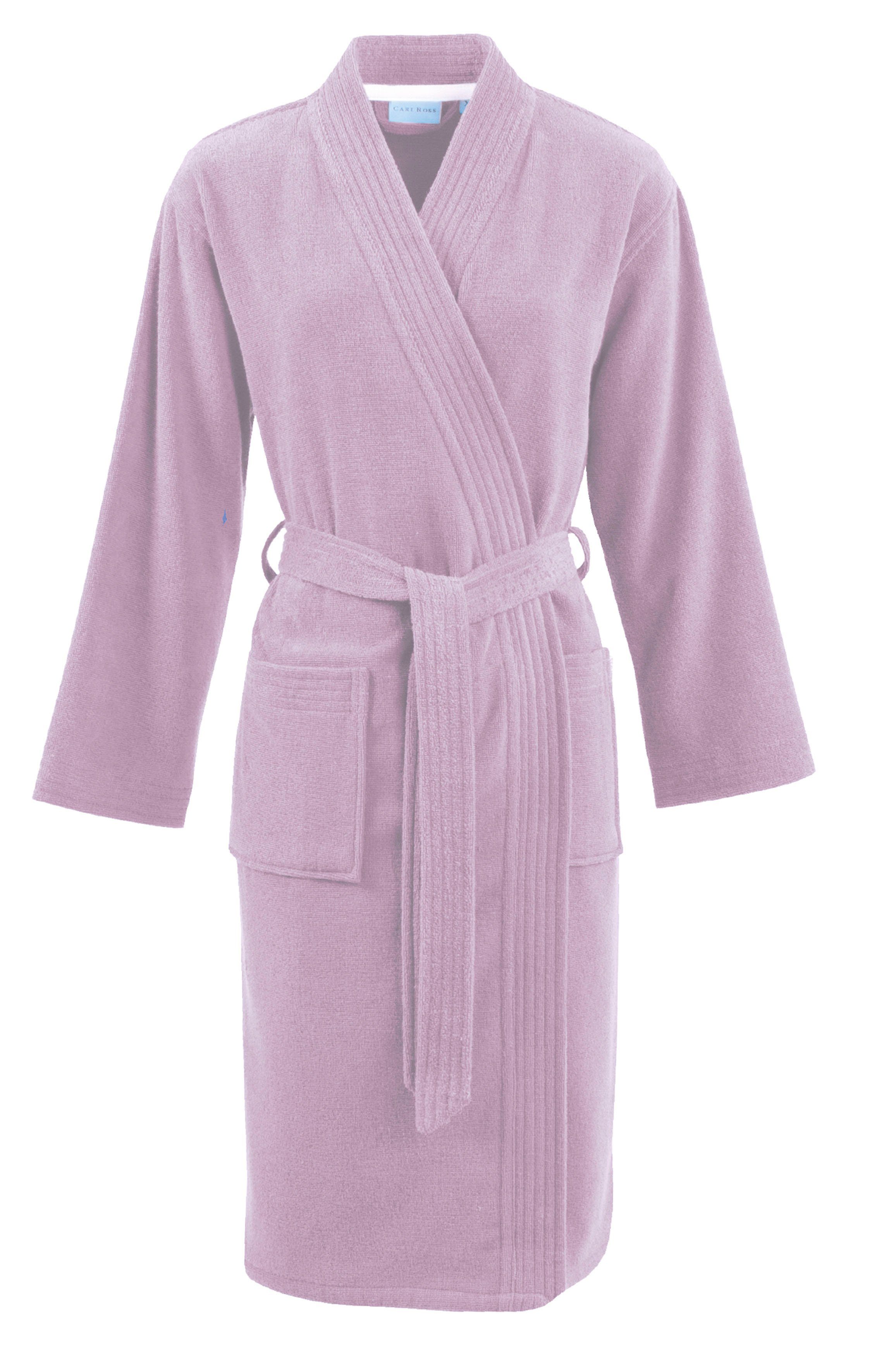 Carl Ross Unisex-Bademantel 41110, Midilänge, Walkfrottier, Kimono-Kragen, günstig online kaufen