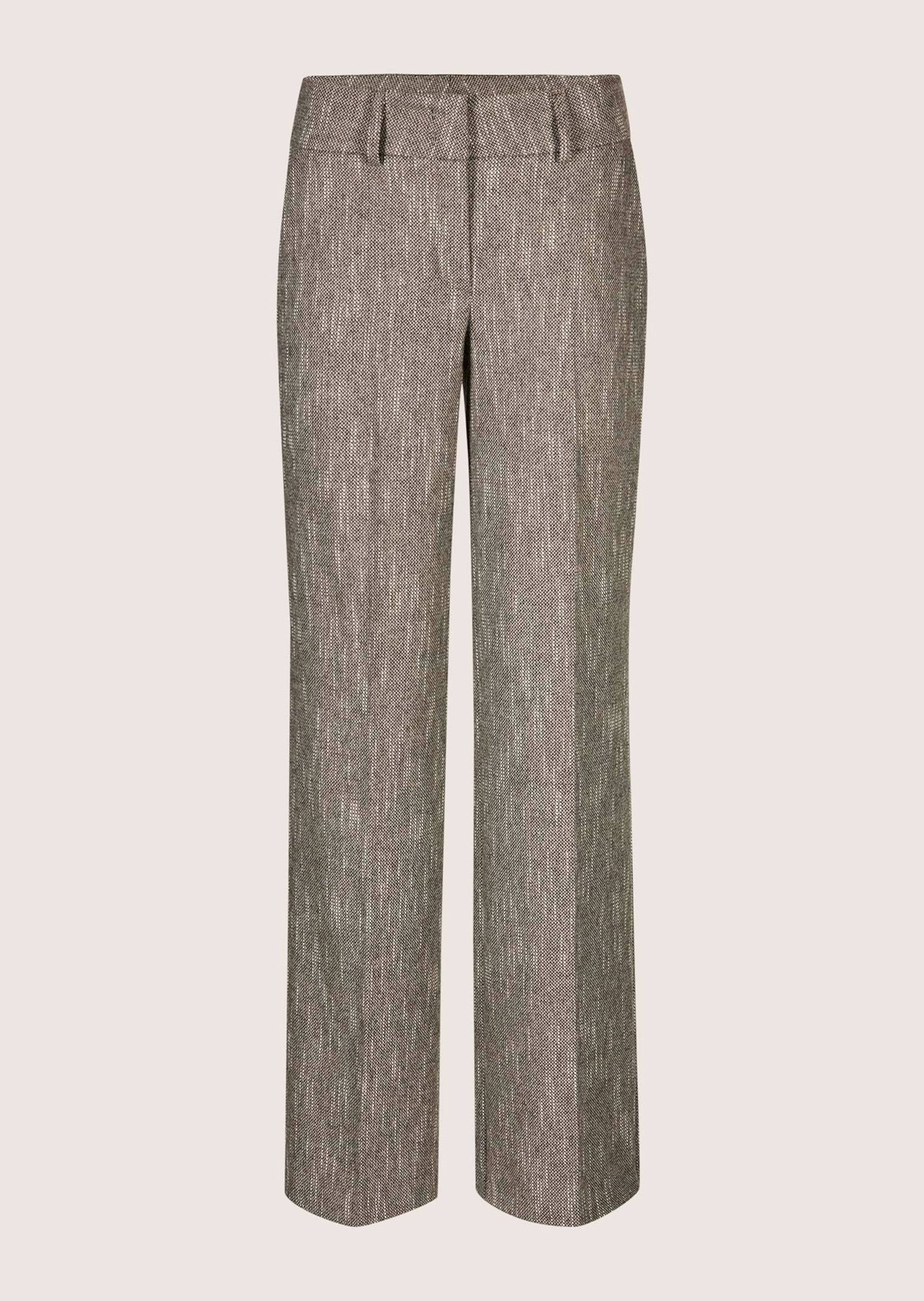 Stoffhose Kurzgröße: Tweed-Hose mit elastischem Bund