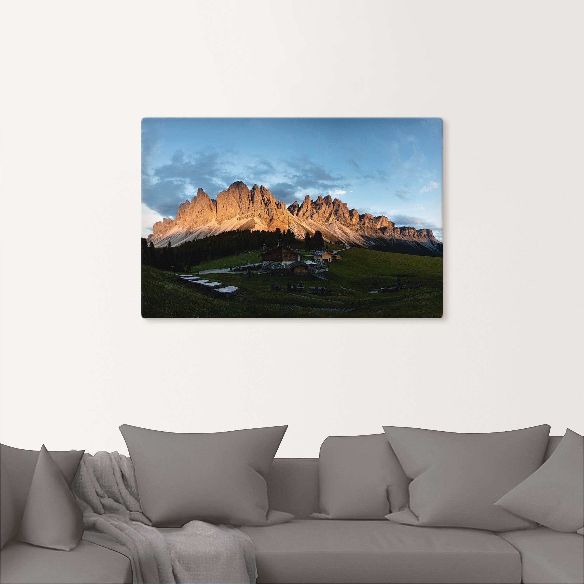 Artland Wandbild »Villnösser Geislerspitzen«, Bilder von Europa (1 Stück), in vielen Größen & Produktarten - Alubild / Outdoorbild für den Außenbereich, Leinwandbild, Poster, Wandaufkleber / Wandtattoo auch für Badezimmer geeignet-kaufen