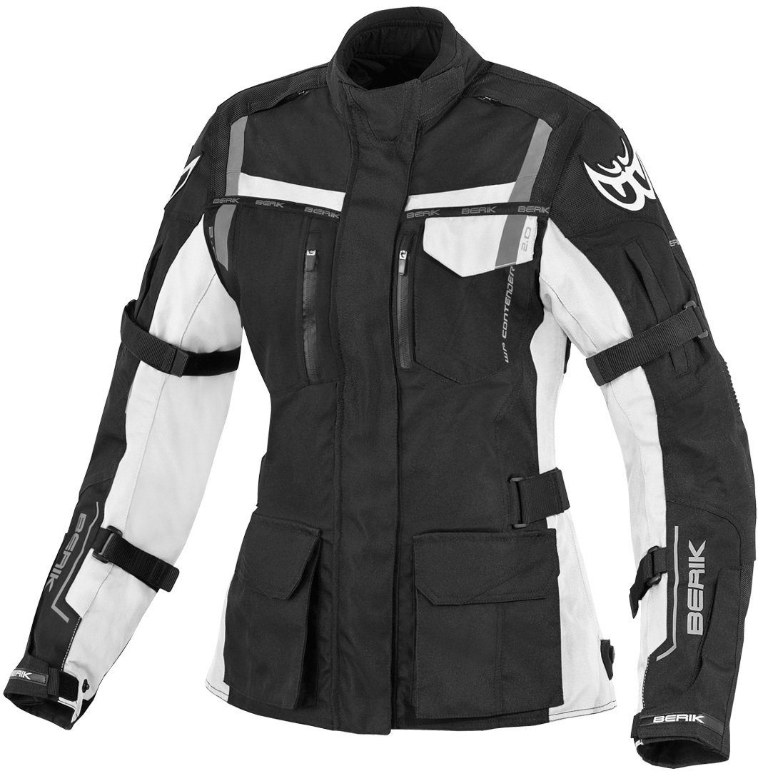 Berik Motorradjacke Torino wasserdichte Damen Motorrad Textiljacke Black/White