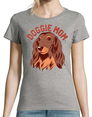 Youth Designz T-Shirt Doggie Mom Hundemama Damen Shirt mit lutsigem Hunde Motiv