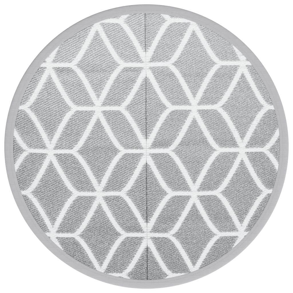vidaXL Outdoorteppich Outdoor-Teppich ARAKIL Grau Ø160 günstig online kaufen