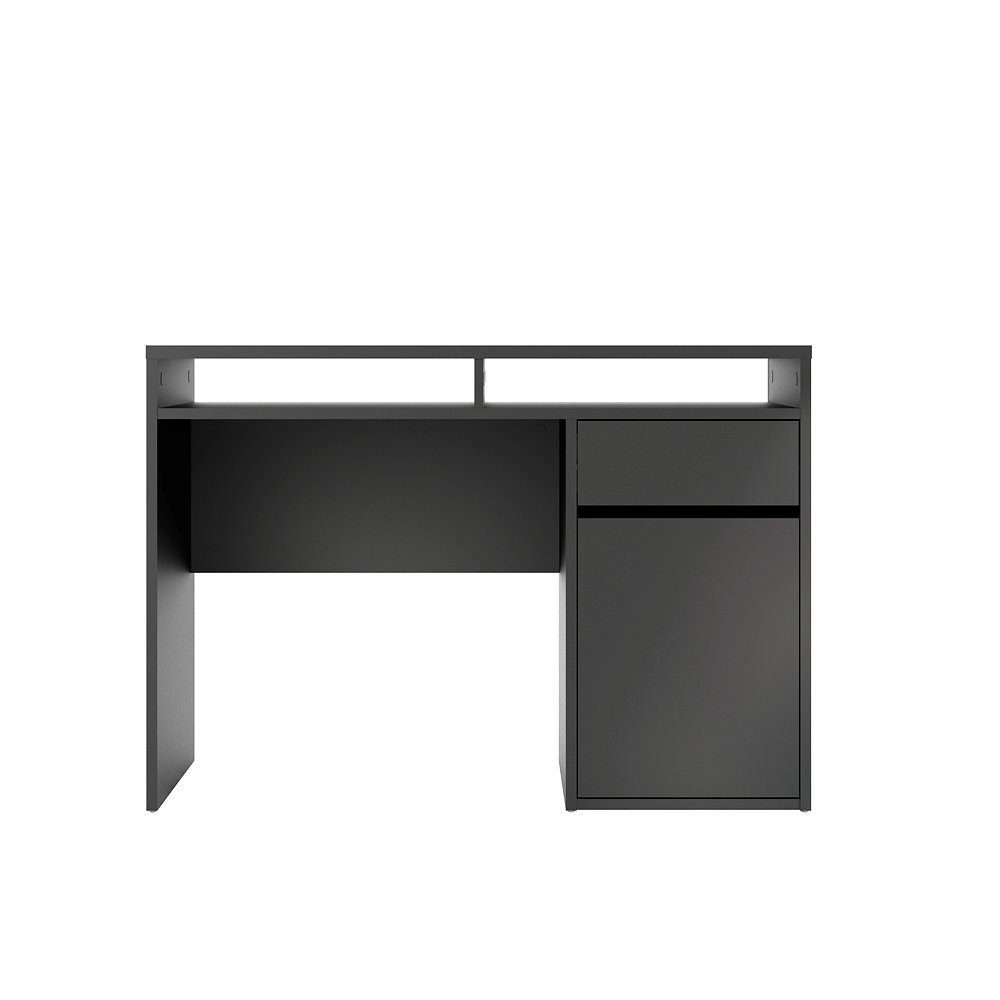 ebuy24 mit Reg 1 Schreibtisch und Plus Tür, Schreibtisch Schublade Schwarz 1 2