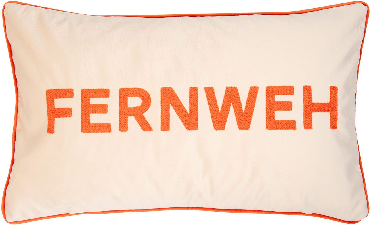 PAD Dekokissen LETTERS, farbige Keder, mit Schriftzug, verschiedene Größen