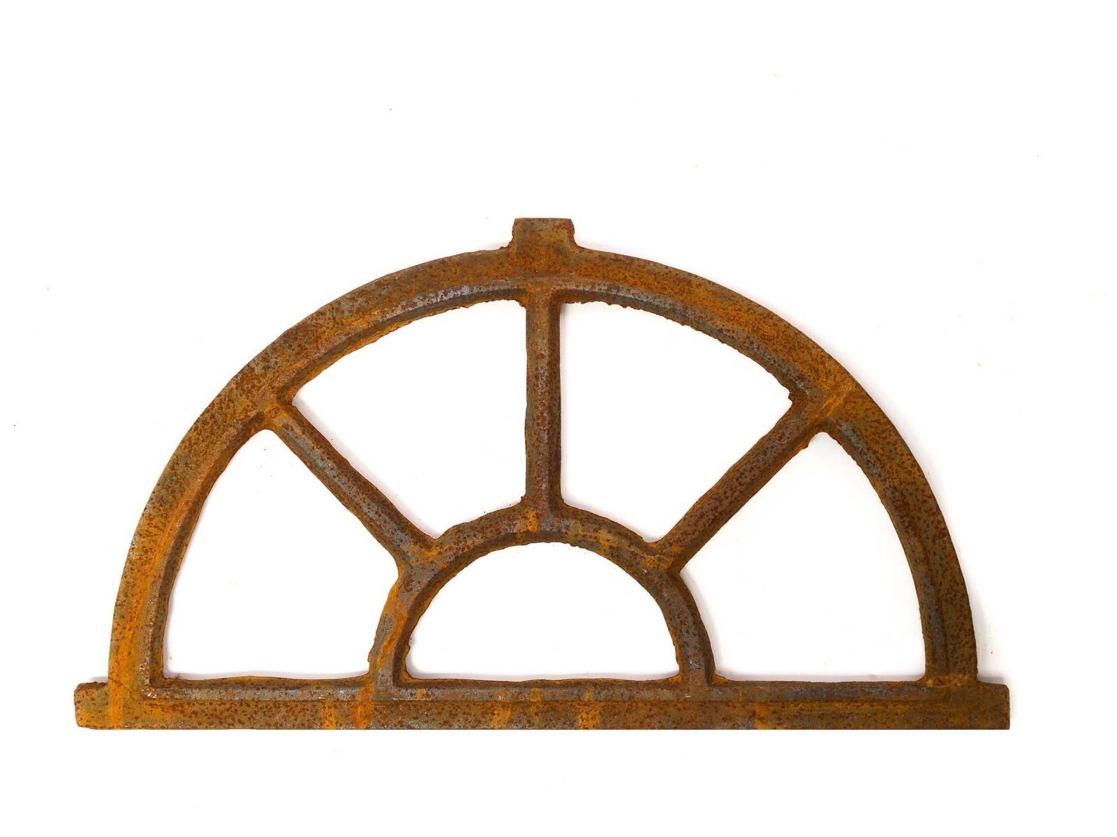 Dekoobjekt Nostalgie Stallfenster Bogen Fenster 35x64cm Eisenfenster Eisen antik