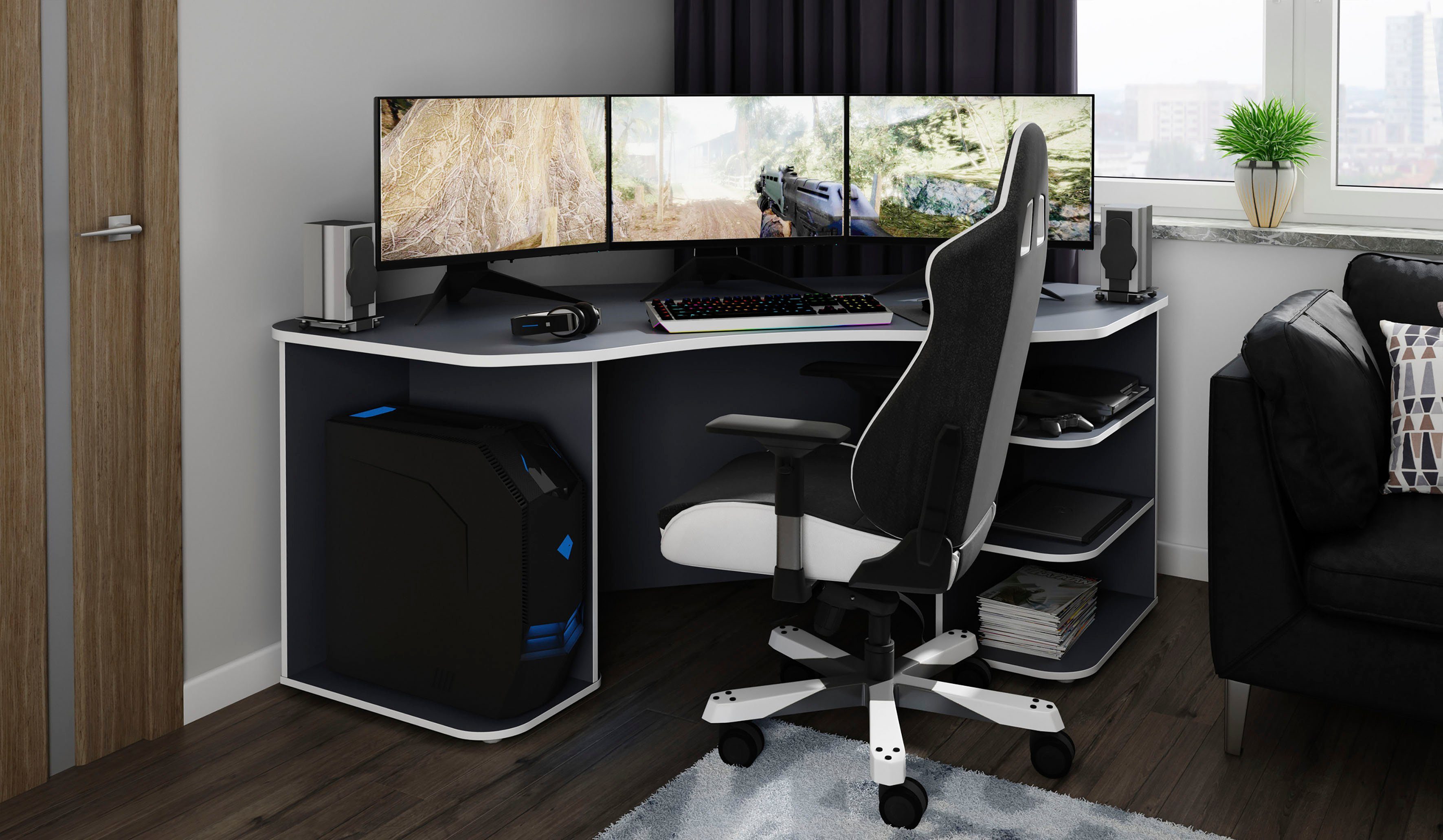 byLIVING Gamingtisch Thanatos, Breite 198 cm, günstig online kaufen