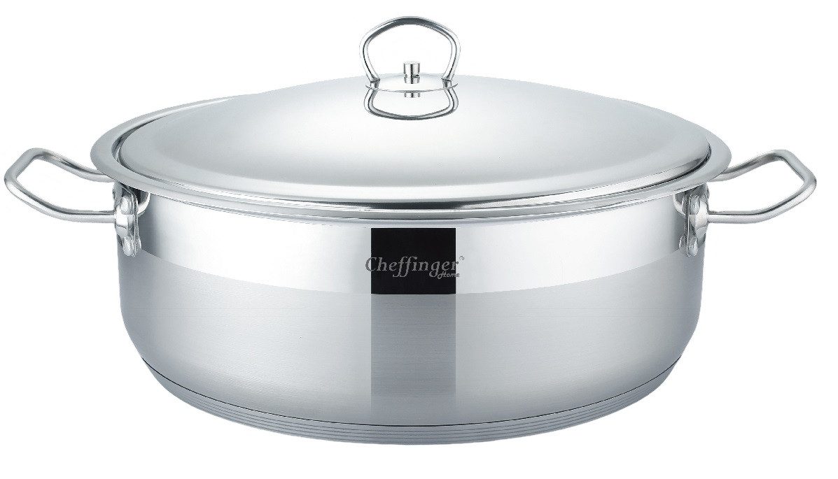 Cheffinger Topf-Set XXL Kochtopf Topf Ø36 Edelstahl mit Deckel 12L Induktion Cheffinger, Material: Edelstahl