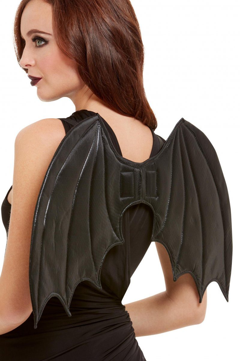 Vampir-Kostüm Kleine Feldermausflügel in Schwarz als Kostümacces