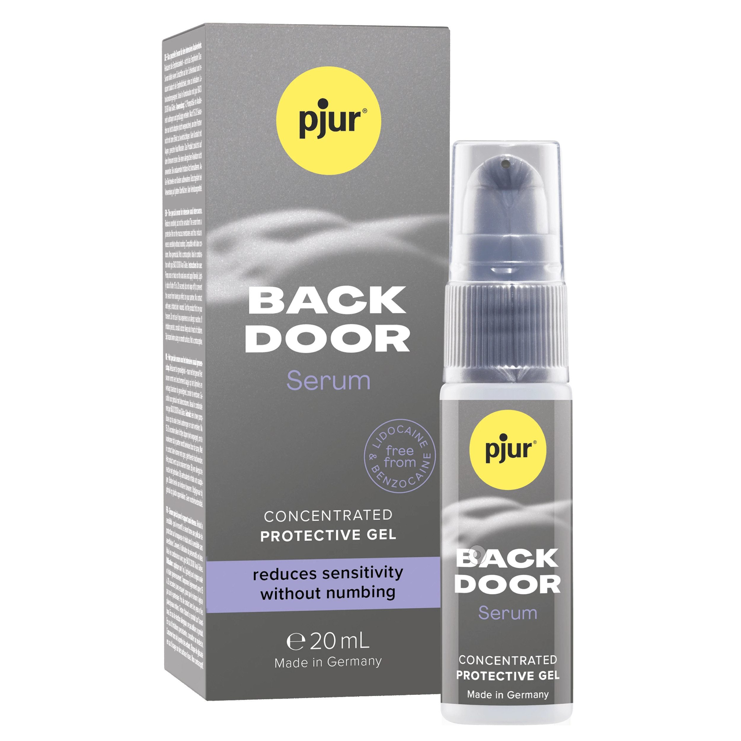 pjur Analgleitgel Back Door Anal Comfort Serum - 20ml - Entkrampfungsspray für Sie/Ihn, für intensiven Analverkehr - ohne Lidocain/Benzocain - Made in Germany