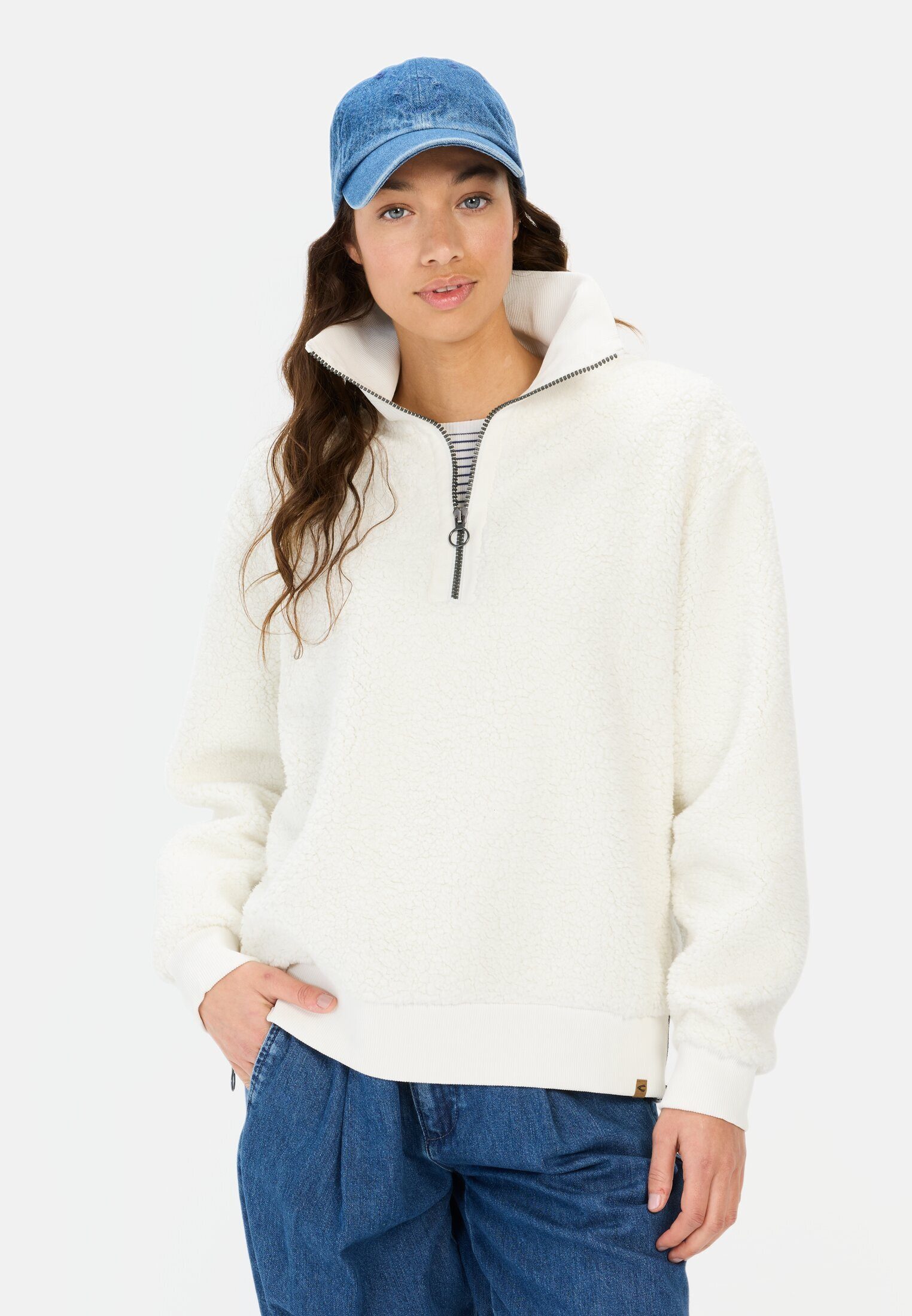 camel active Troyer aus reinem Polyester Langarm Troyer (1-tlg) Markenlabel günstig online kaufen