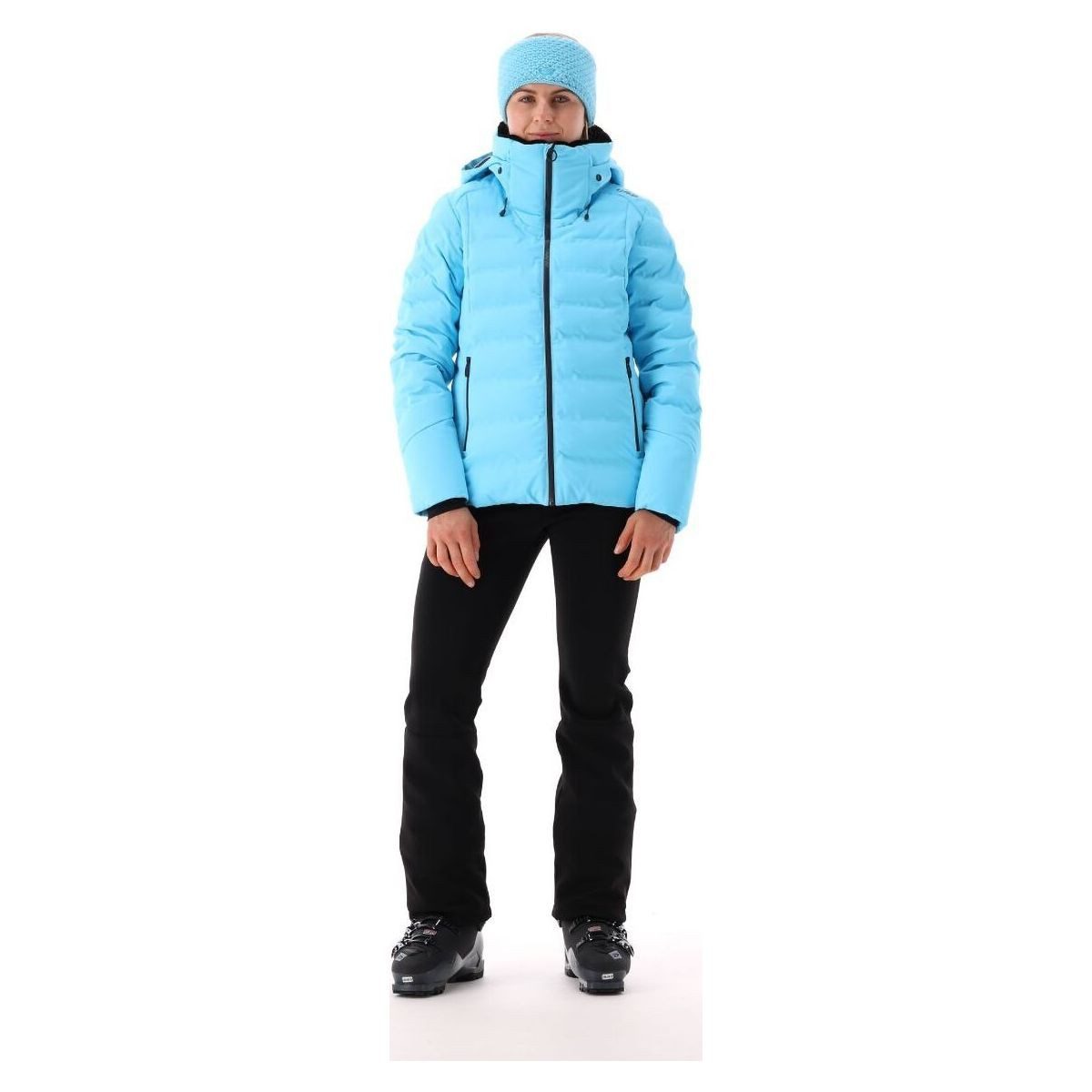 CMP Skijacke Woman Ski Ski Jacket FIX Hood Vielseitige Damenjacke mit hoher Atmungsaktivität und Wetterschutz