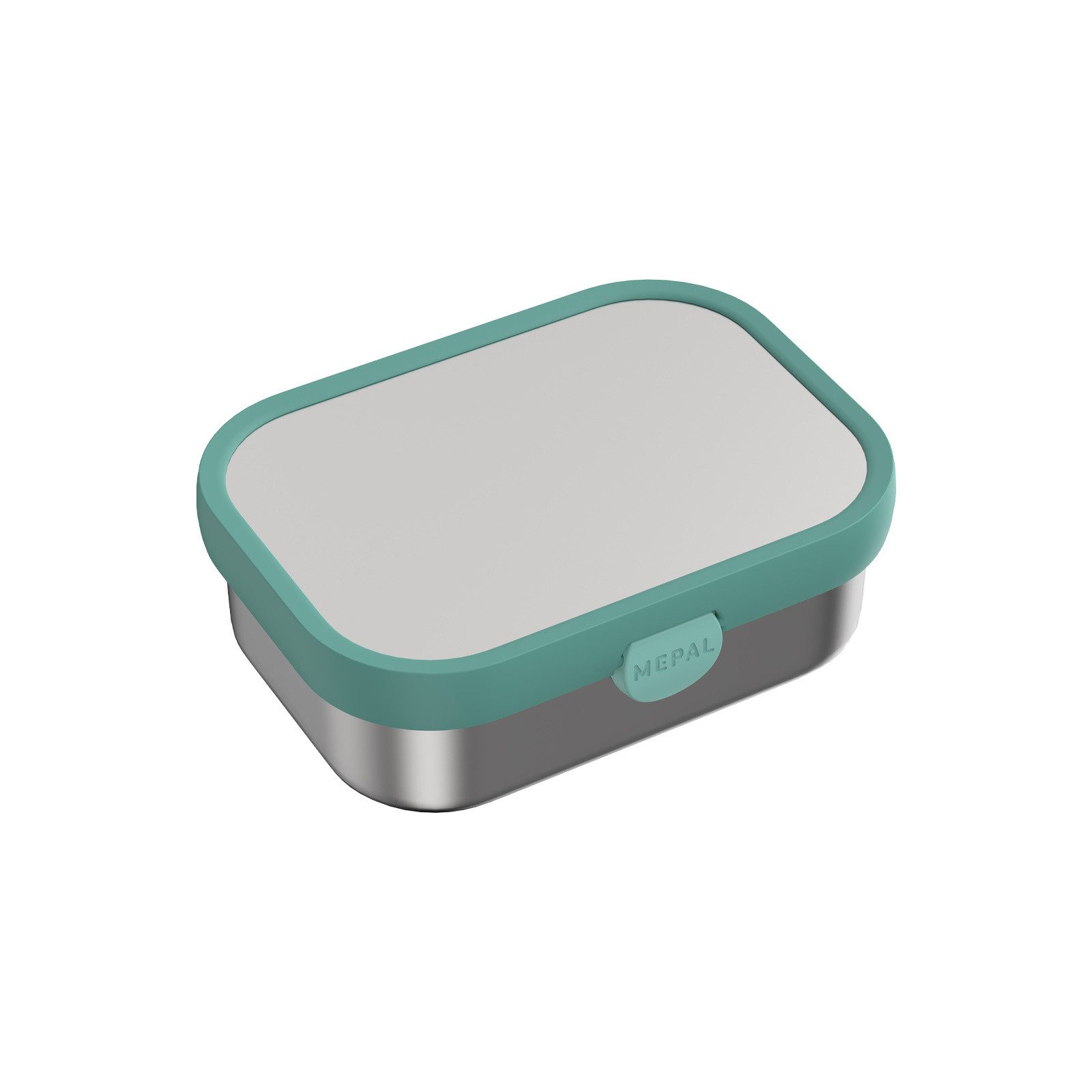 Mepal Lunchbox Campus Edelstahl-Brotdose mit Gabel 18 x 13 cm, Edelstahl/Kunststoff, (1-tlg), Spülmaschinenfest