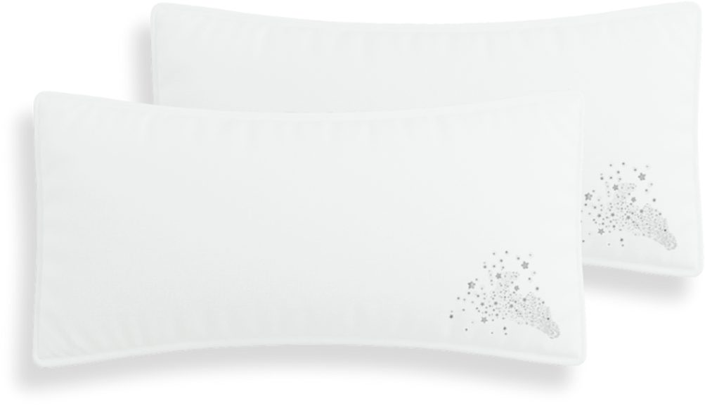 OTTO home Microfaserkissen Baca, Kopfkissen 40x80 cm und 80x80 cm, Füllung: 6D-Hohlfaser, Bezug: Polyester, Bauchschläfer, Rückenschläfer, Seitenschläfer, Kissen, mit edlem Sternenaufdruck
