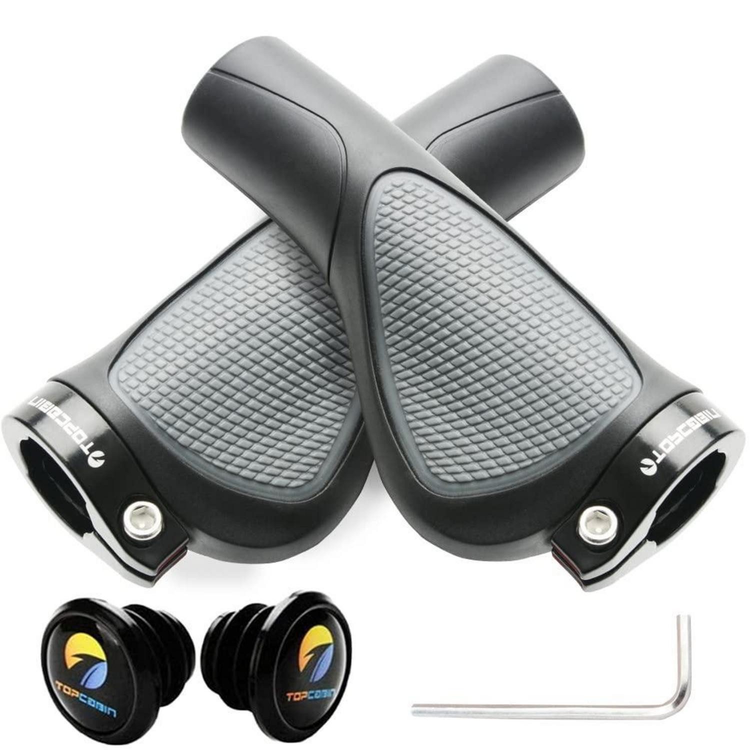 LuxusKollektion Fahrradlenkergriff Fahrrad Lenker Griffe Paar Aluminium Lock MTB Ergonomie Griff 04