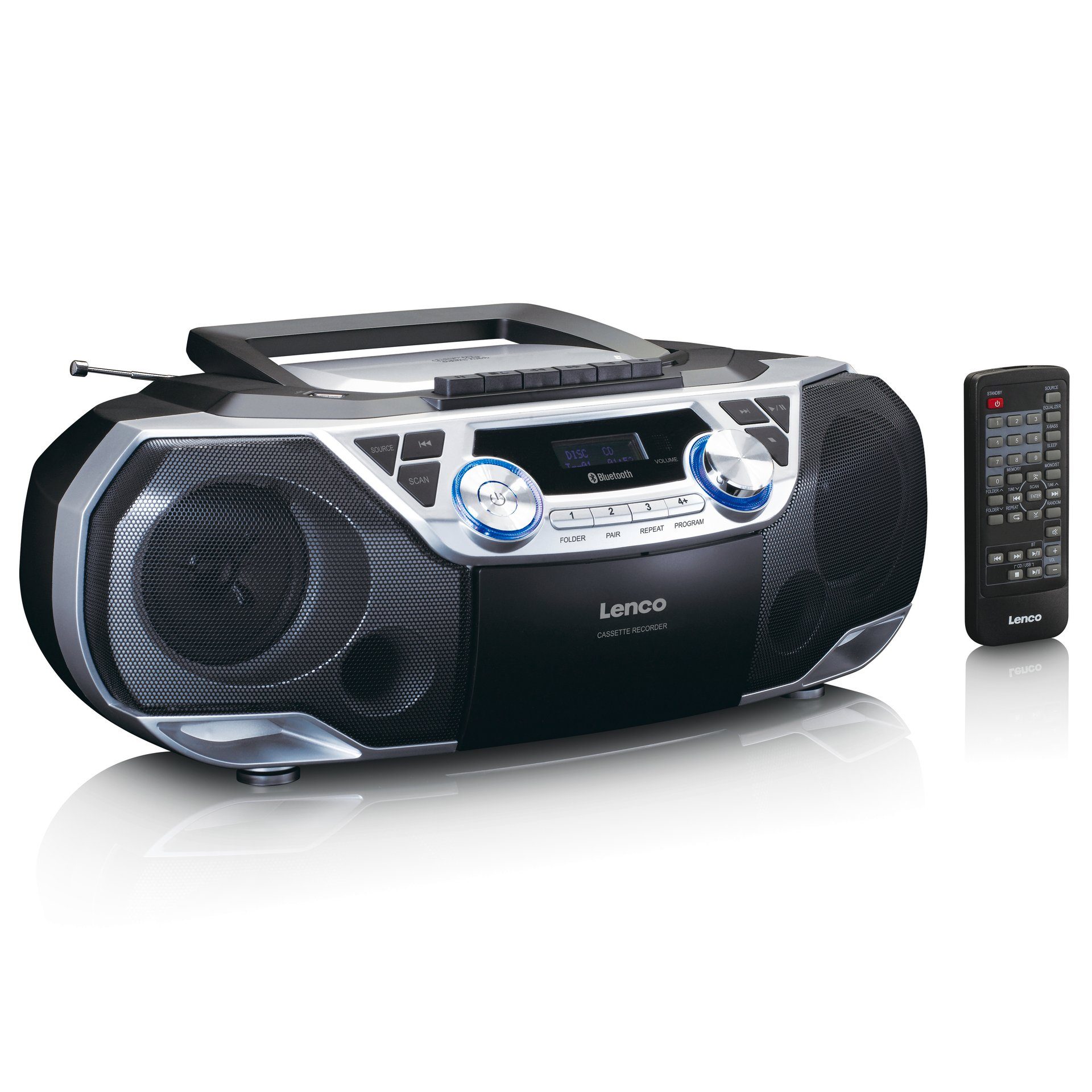 Lenco SCD-120SI Tragbarer Radio-CD-Player Bluetooth Radio (FM-Tuner, 6 W) | Radios