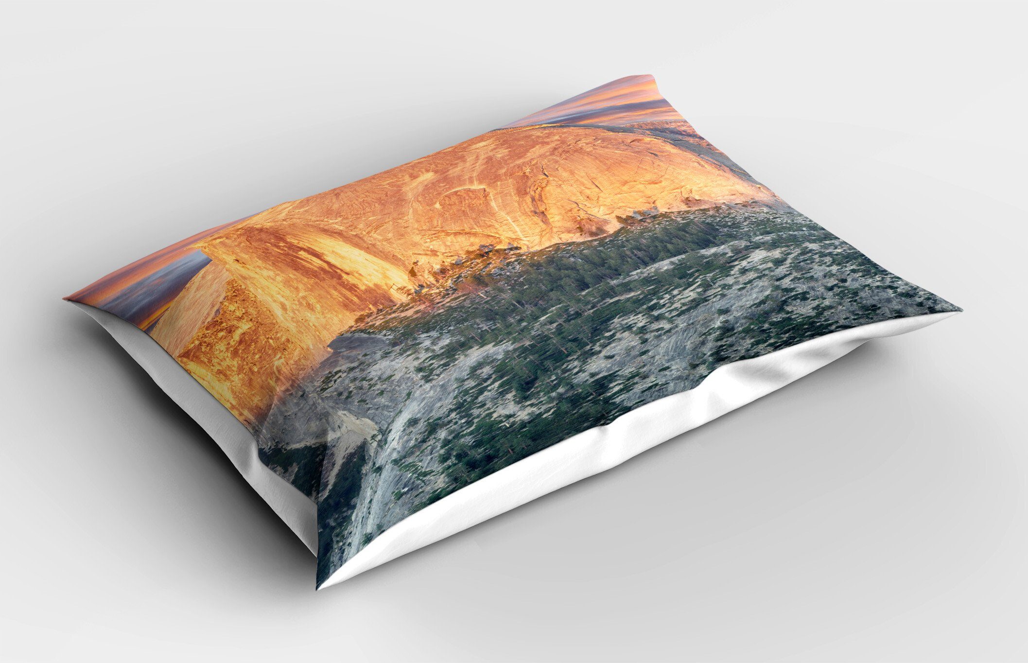 Kissenbezüge Dekorativer Standard King Size Stück), Foto Felsen Abakuhaus Landschaft über Kissenbezug, von Gedruckter Sonnenuntergang (1
