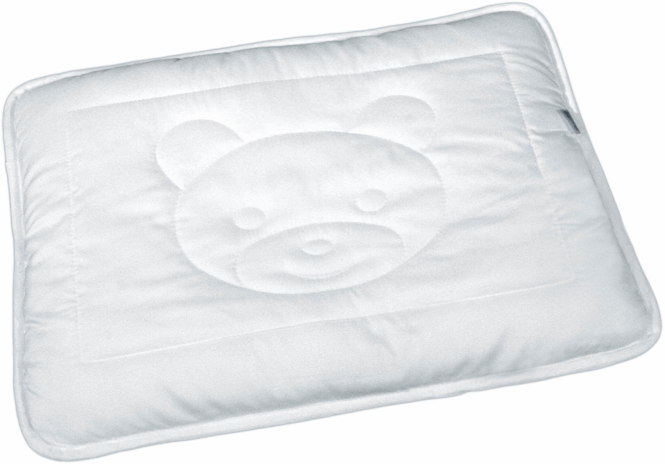 MESANA Kinderbettdecke + Kopfkissen Bär, 2-tlg, Füllung: silikonisierte Hohlfaser (Bettdecke), Bezug: Polyester, Decke mit Kissen, 100x135cm, Kissen 40x60 cm