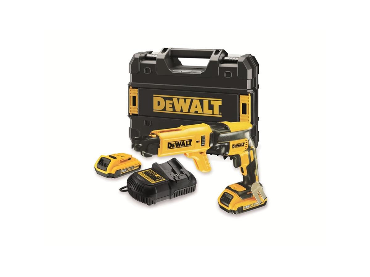 DeWalt Akku-Schnellbauschrauber Set, 18V / 2,0Ah, 4400 U/min, 30 Nm, (Set), inkl. 2 Akkus und Schnellladegerät, 30 Nm + T STAK Box ll