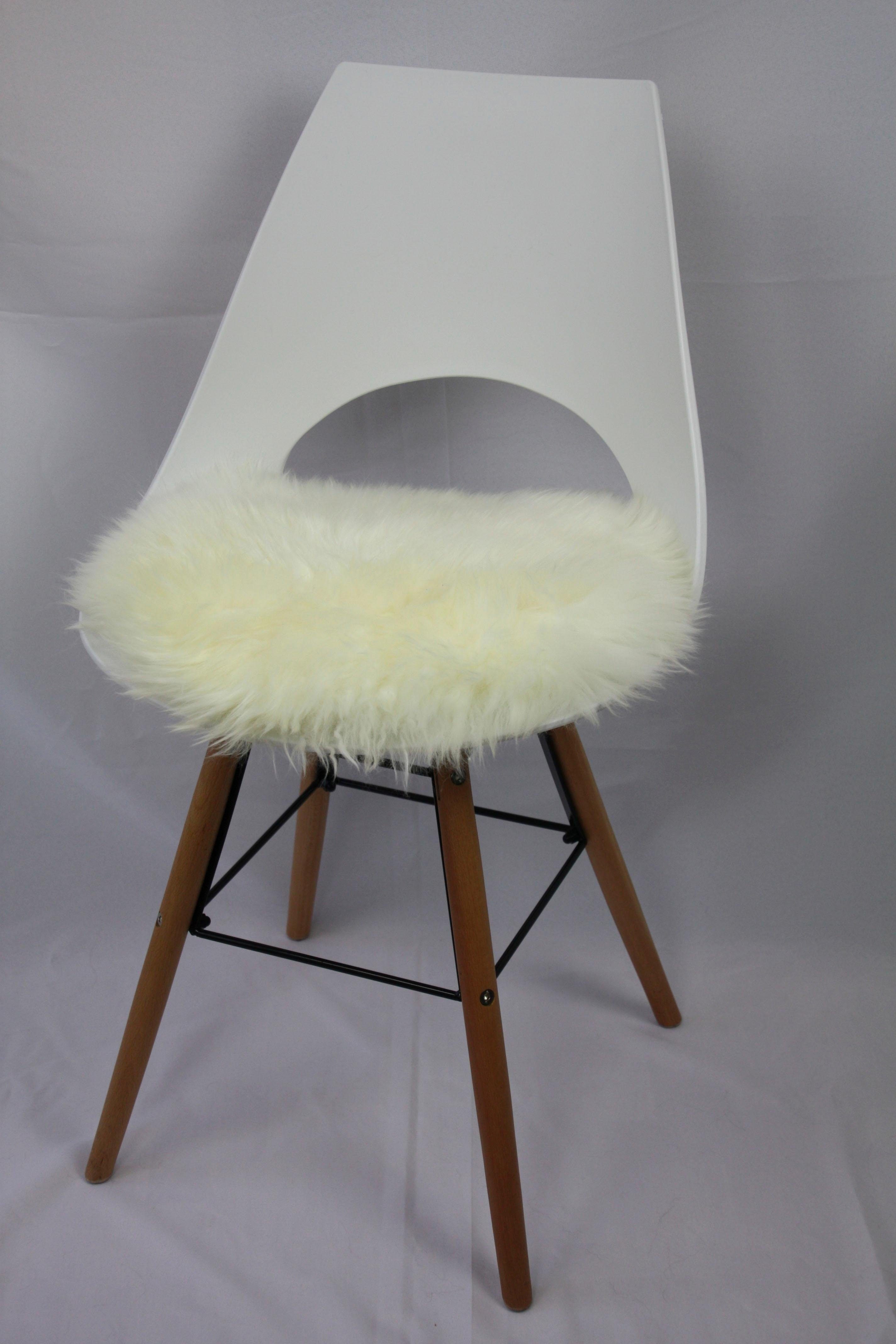 Heitmann Felle Подушка для стула Lamm, Sitzauflage rund, Ø 45 cm, echtes Lammfell, waschbar, auch als 2er oder 4er Set