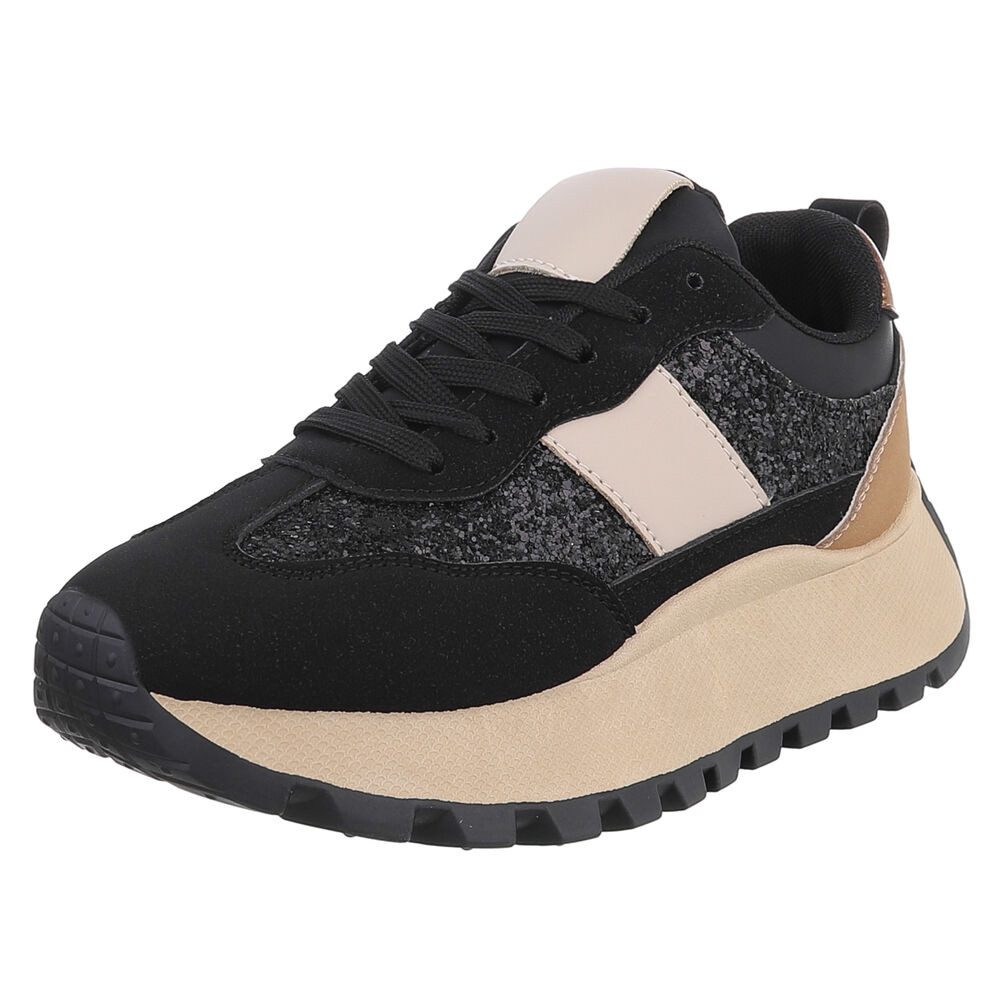 Ital-Design Stylische Sneakers mit Glitzerdetails für Damen Sneaker (901697 günstig online kaufen