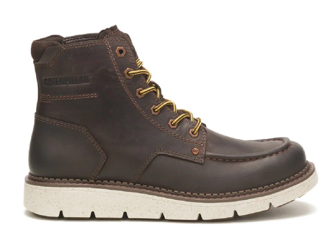 CAT CATERPILLA Leder Stiefel Herren Covert Demitasse Boots braun Schnürboots aus echtem Leder