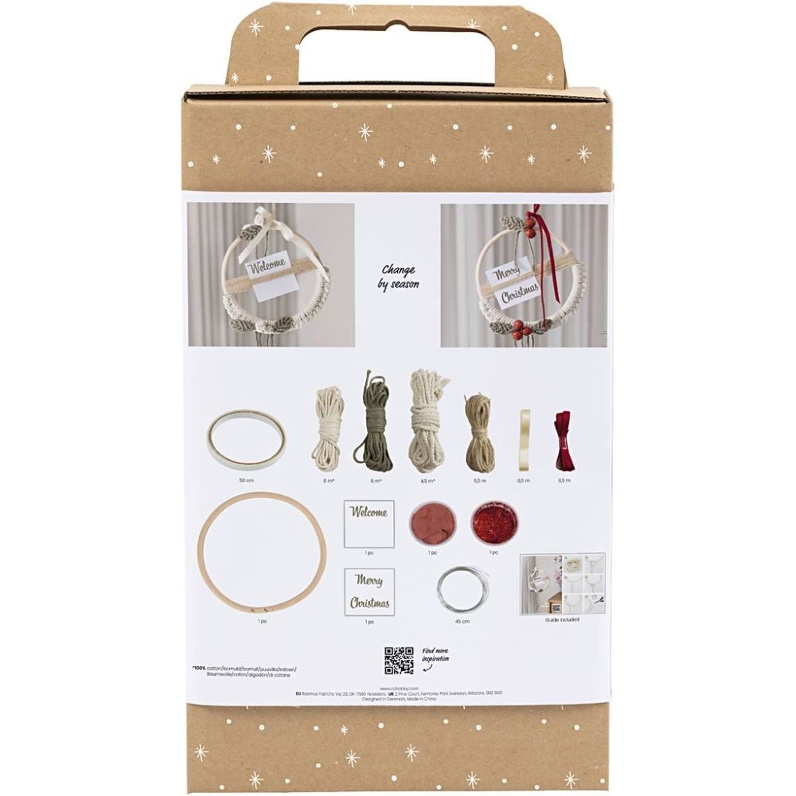 creativ company Kreativset Macramé Kranz Christmas, (1-tlg)