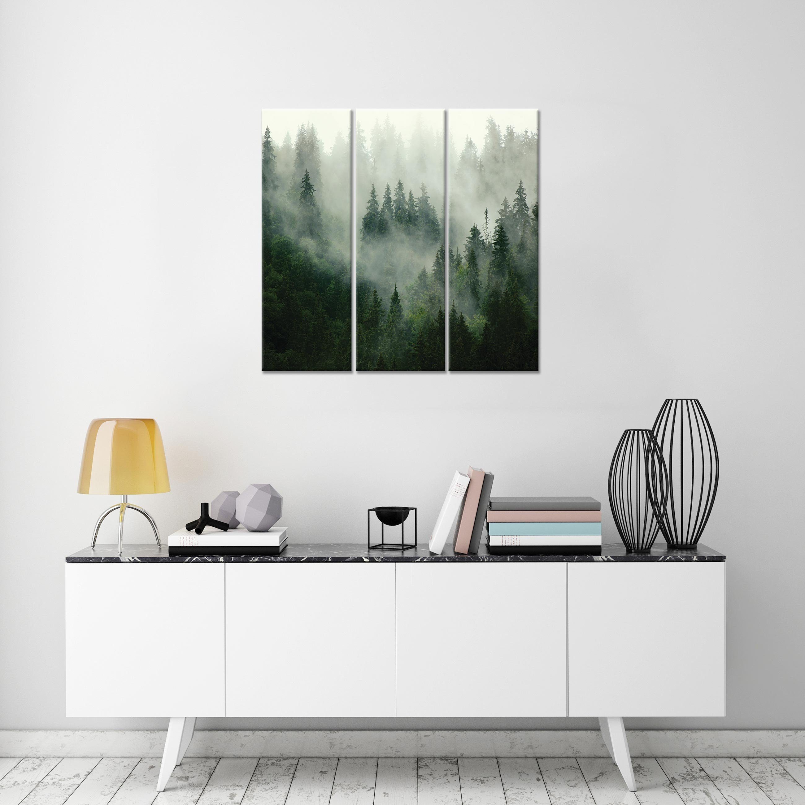 Wallarena Leinwandbild Wald im Nebel Wandbild günstig online kaufen