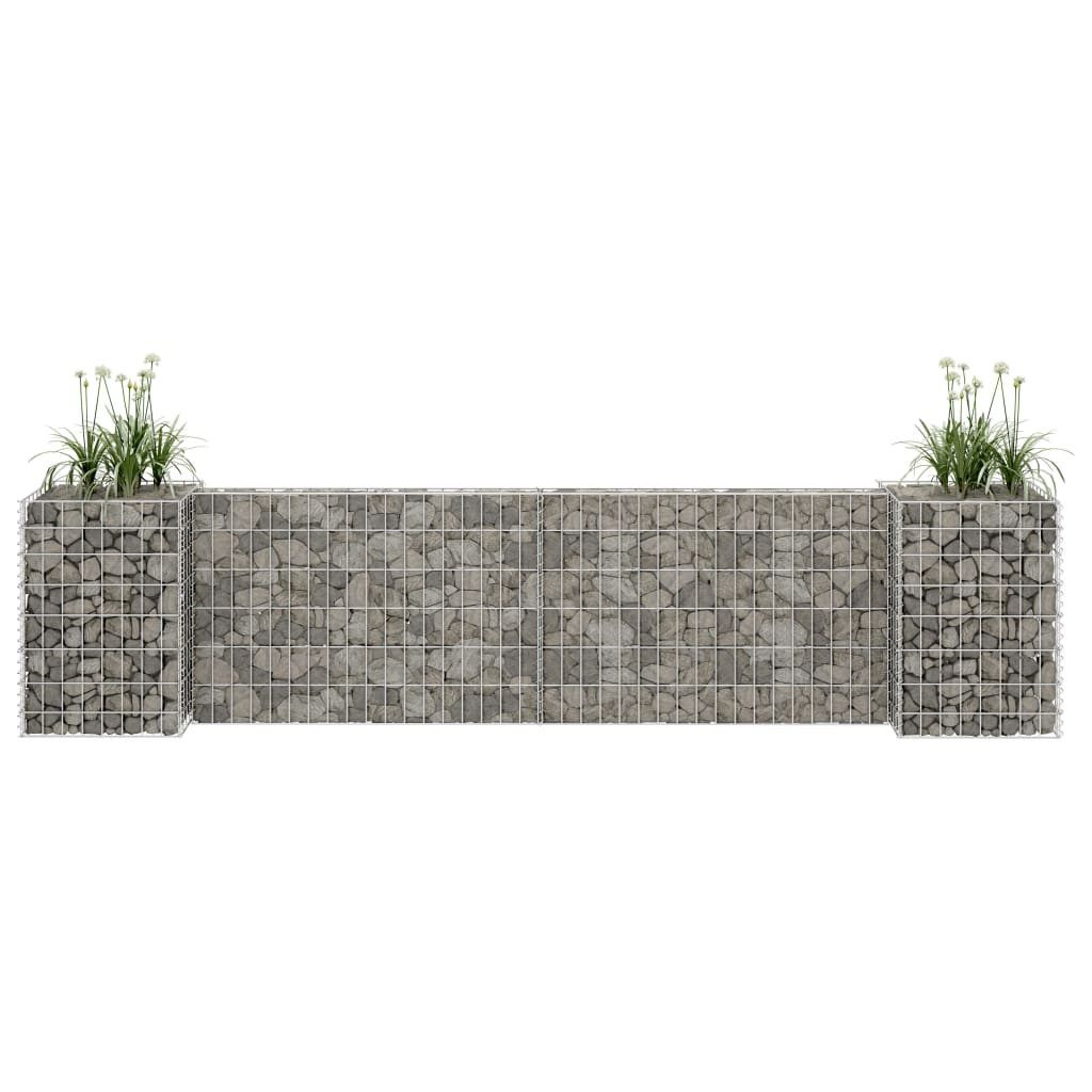 DOTMALL Blumentopf H-förmiger Gabionen-Pflanzkorb Stahldraht 260x40x60 günstig online kaufen