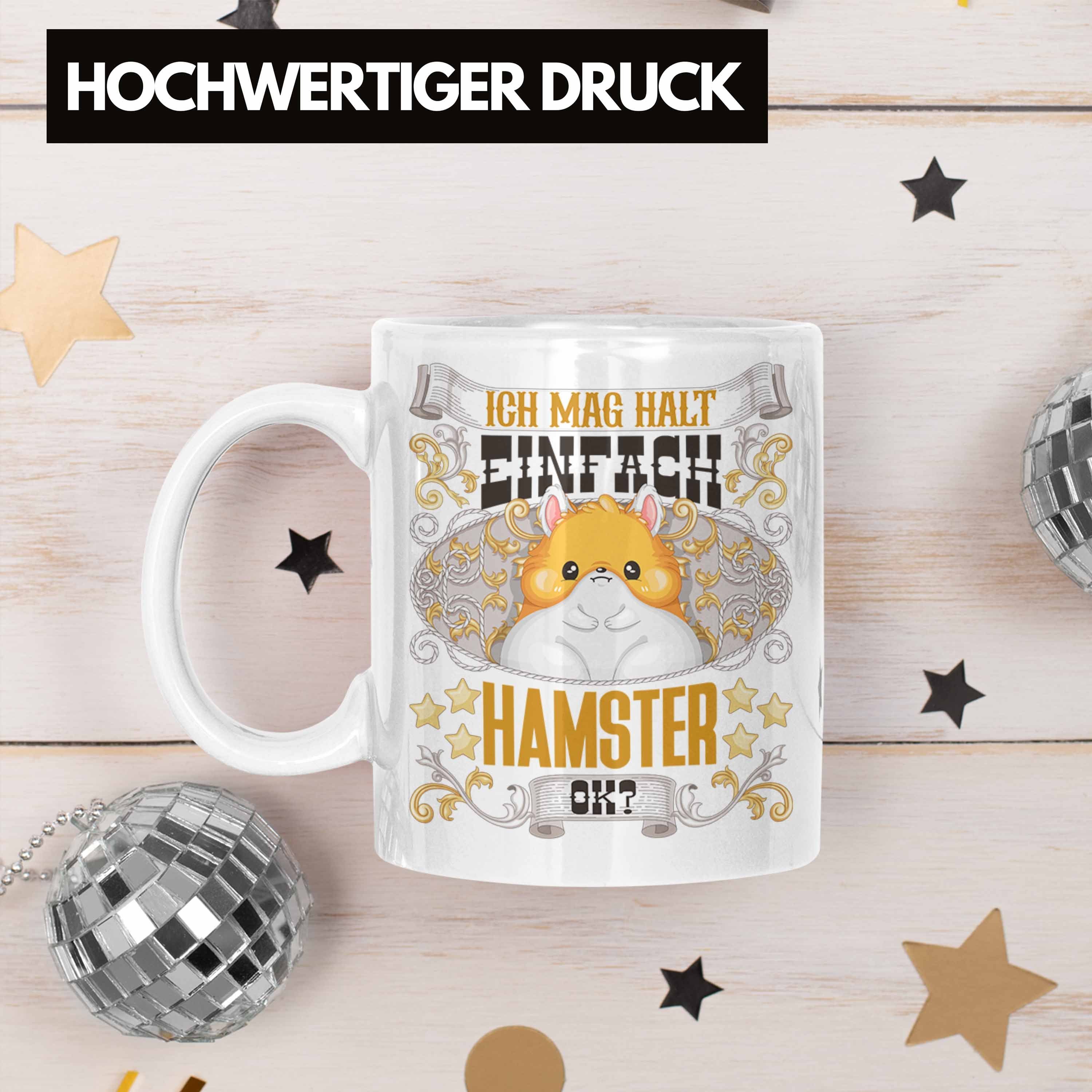 Trendation Tasse Tasse Geschenkid Hamster Spruch Weiss Besitzer Trendation Hamster - Geschenk