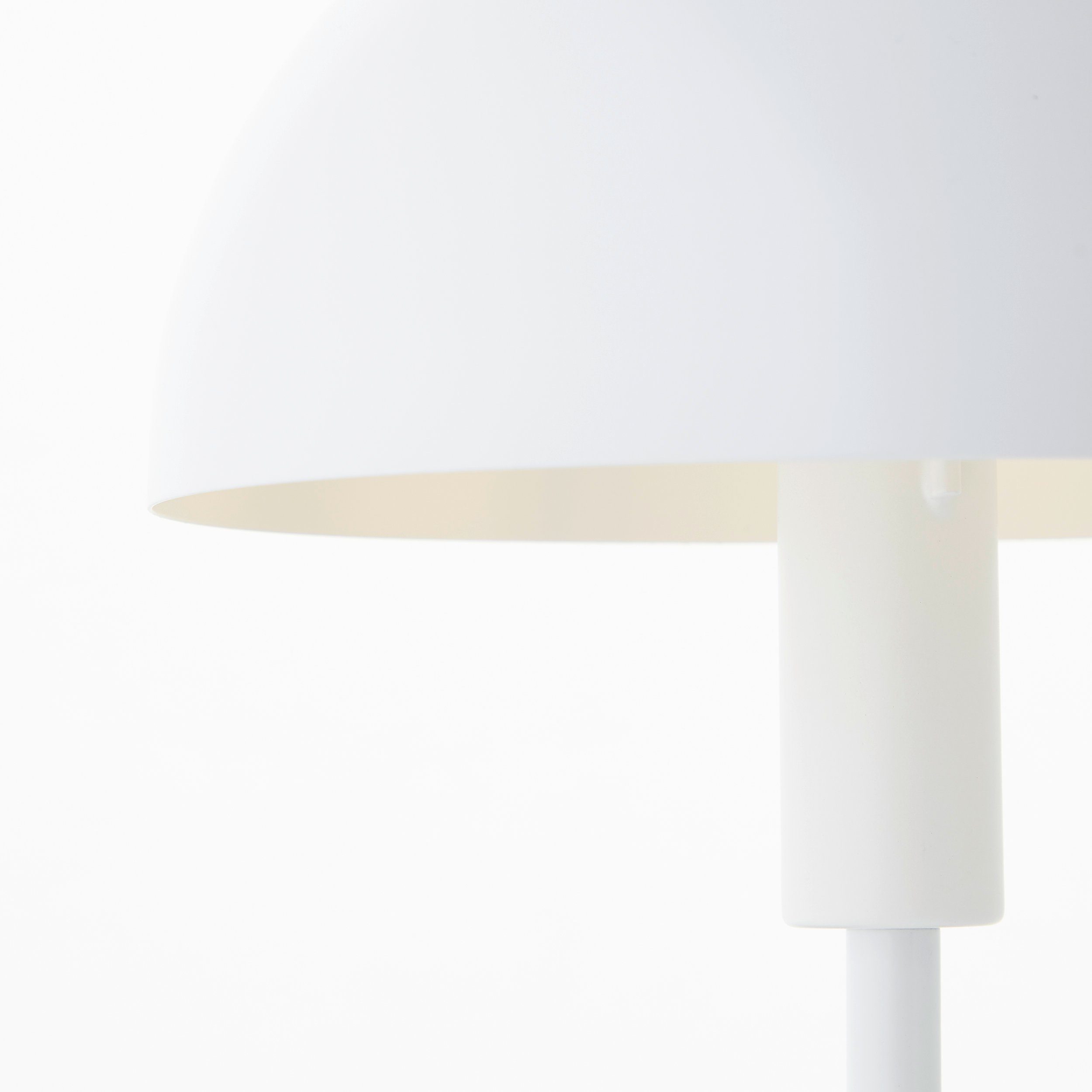 Brilliant Tischleuchte Lillian, ohne Leuchtmittel, Pilz-Tischleuchte, 36 cm  Höhe, E14, Metall, weiß/silberfarben