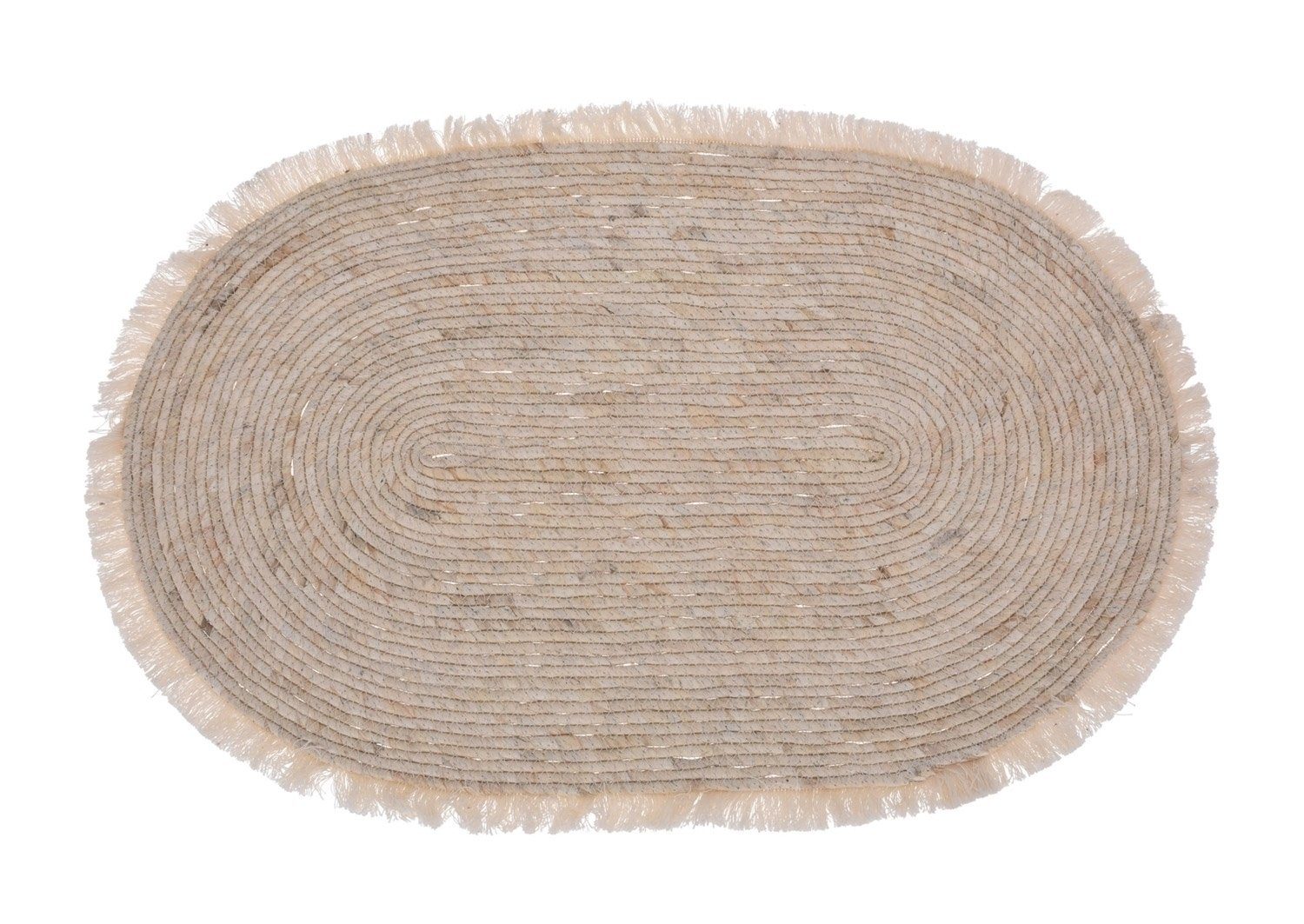 Koopman Teppich SUJU, Beige, B 50 cm, L 80 cm, Schilfgras, oval