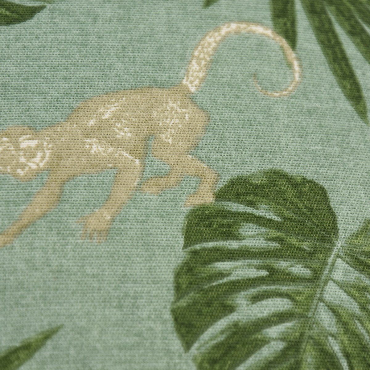 SCHÖNER LEBEN. Dekokissen Palmenblatt SCHÖNER LEBEN. Kissenhülle grün Affe 40x40cm Ananas