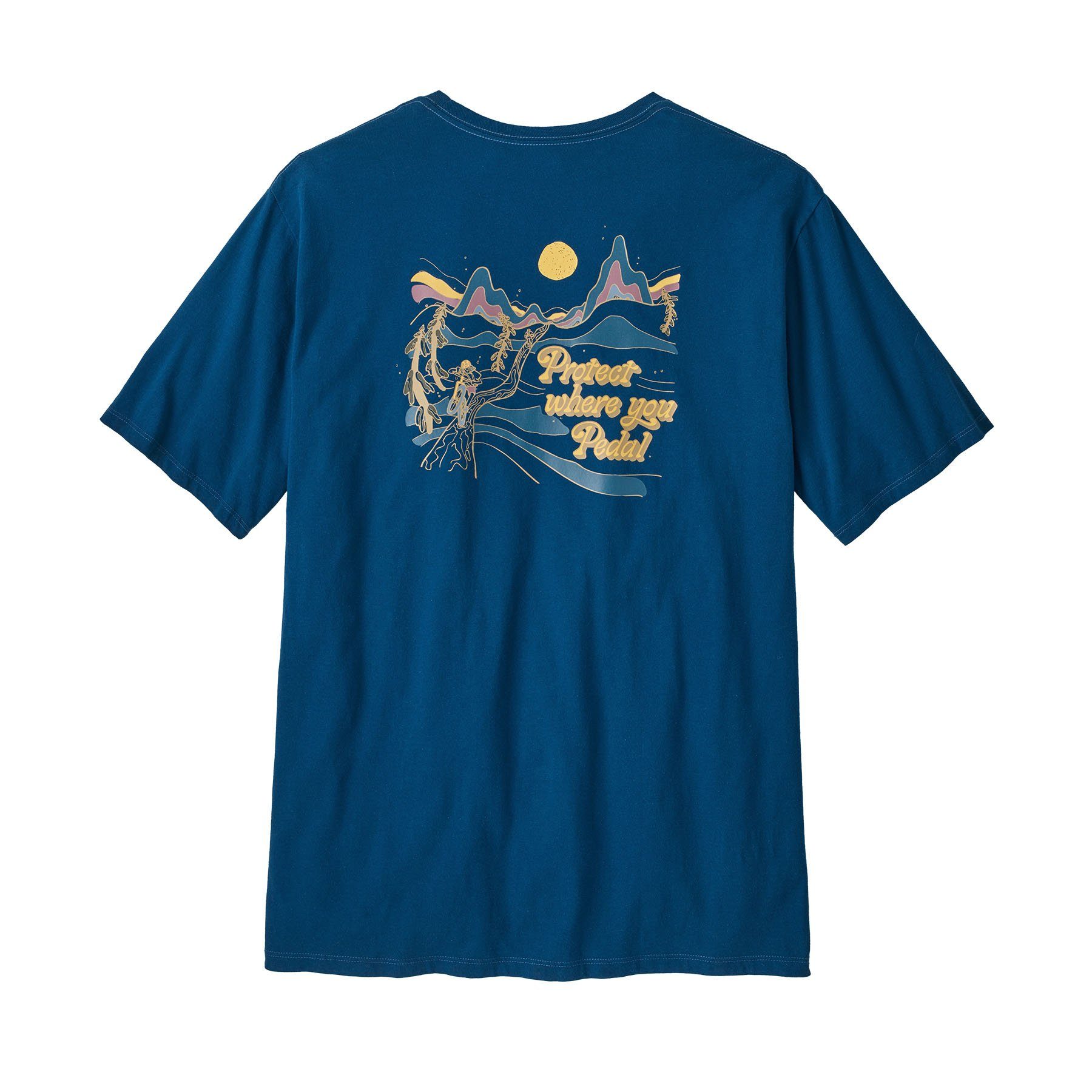 Herren T-Shirt Patagonia Pedal lagom T-Shirt Organic Adult Patagonia Protect blue