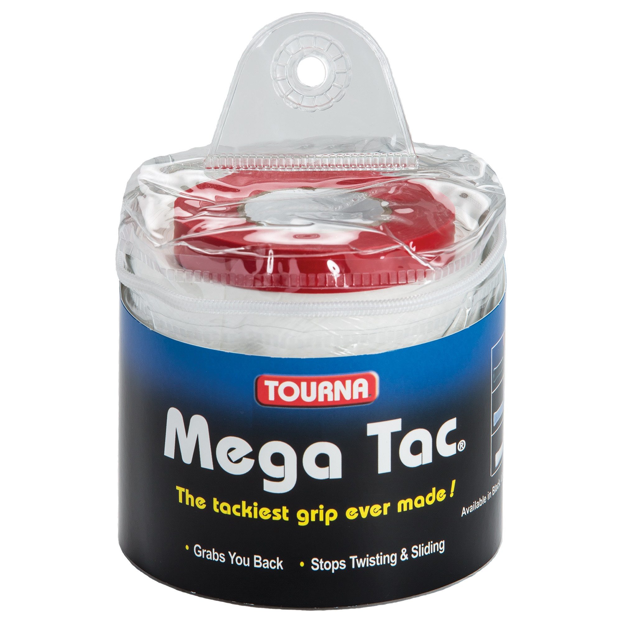 Griffband Overgrip Mega Tac (extreme Griffigkeit, haltbar, breit) weiss 30er