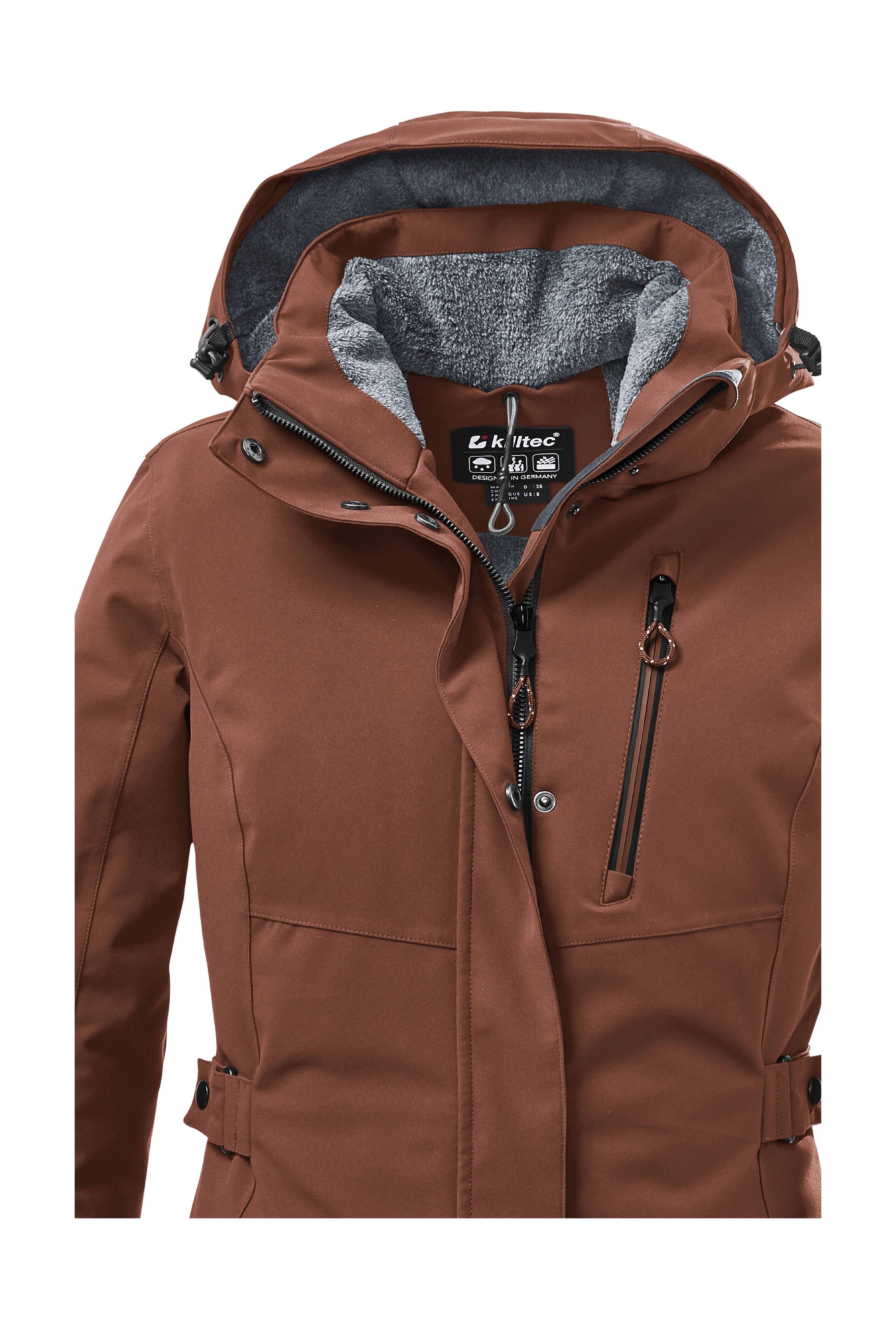 Killtec Parka KOW 165 WMN PRK Wasser- und winddichter Parka mit Teddyfleece und abnehmbarer Kapuze – Bild 3 von 5