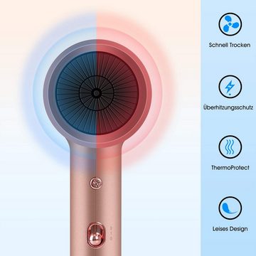 CONFU Haartrockner Kräuselungen bändigen, 1800,00 W, mit Flexiblen Einstellungen, Kompaktem Design und Schnellem Trocknen